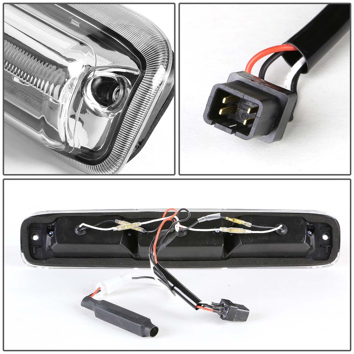 DNA MOTORING 3BL-GMC99-LED-CH Chrome Housing LED Third Tail Brake Light [Compatible with 1999-2007 Silverado 1500-3500& Classic