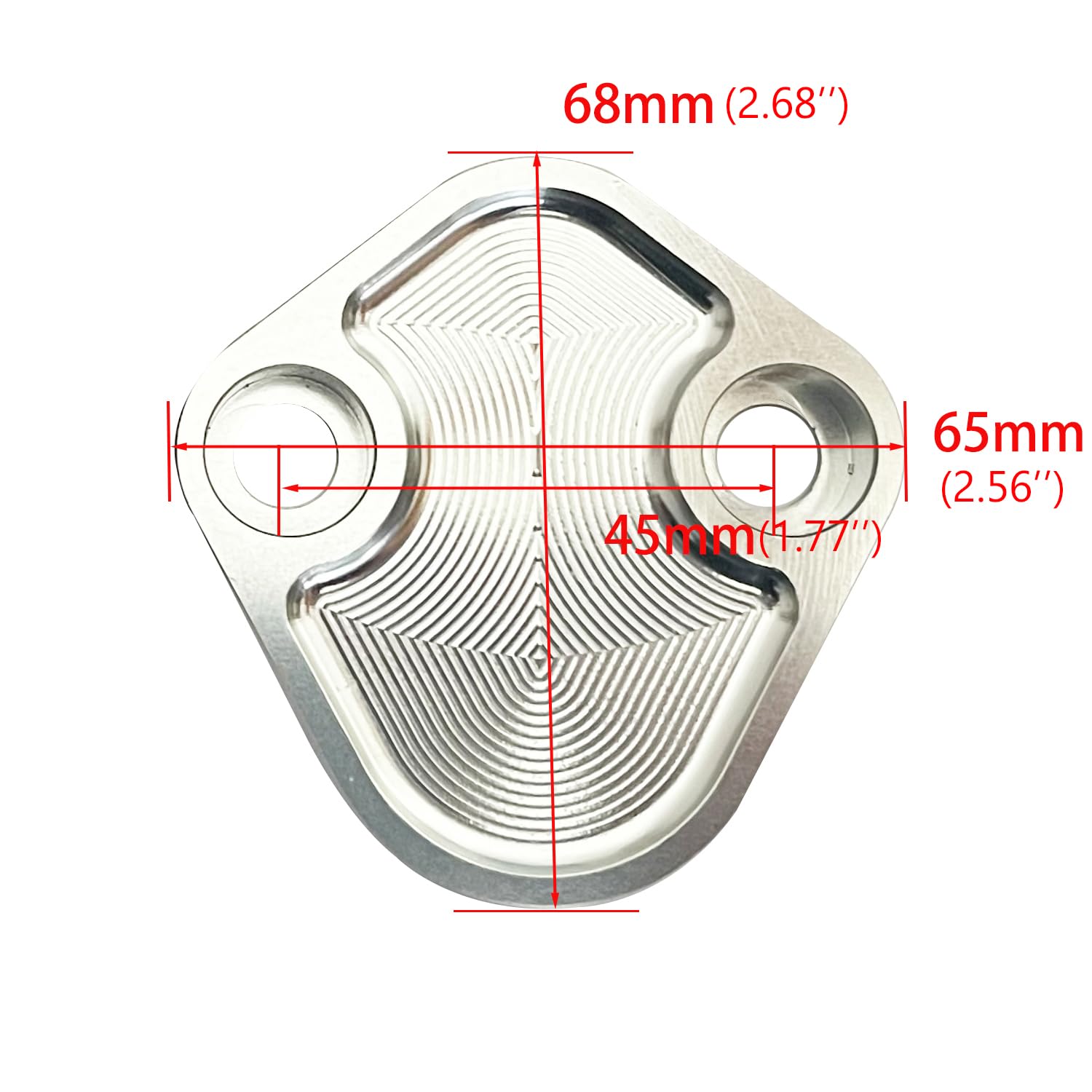 Flashpower Billet Sb Ford Fuel Pump Block-Off Plate Kit, Fuel Pump Plate Clear Anodized