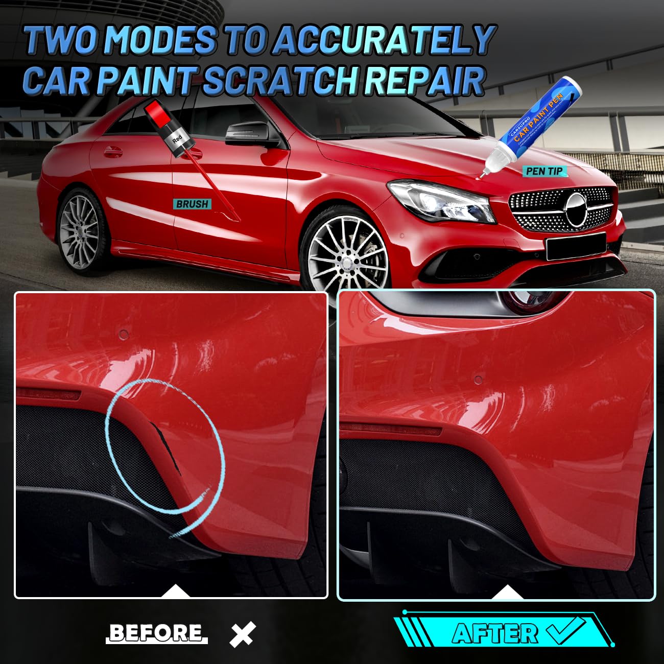 Carsupro Touch Up Paint for Cars Car Paint Scratch Repair Color Accurate Quick Fix and Convenient Operation with Varnish Coating