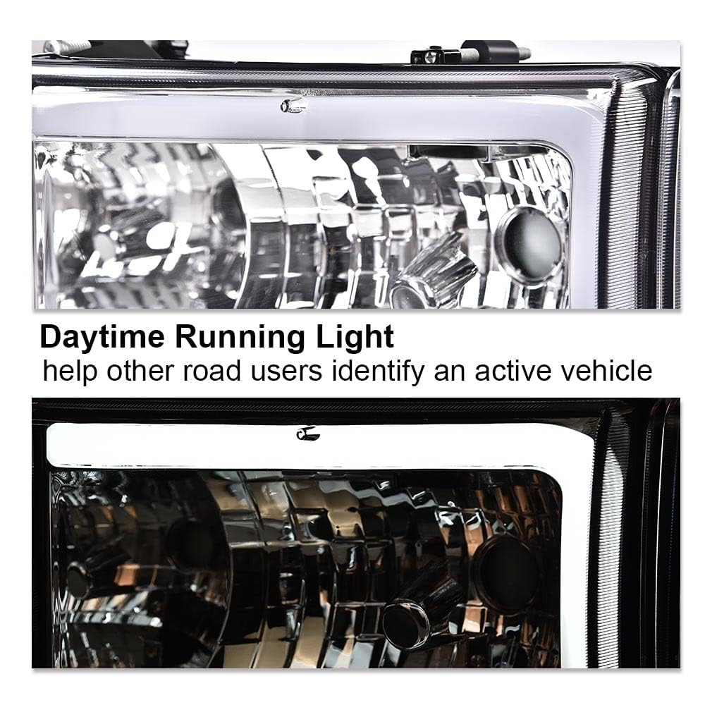 G-Plus Led Drl Headlights Lamps,Fit For 1994-2001 Dodge Ram 1500/1994-2002 Ram 2500 3500(Not Fit For Sport Model & Ram Van Model