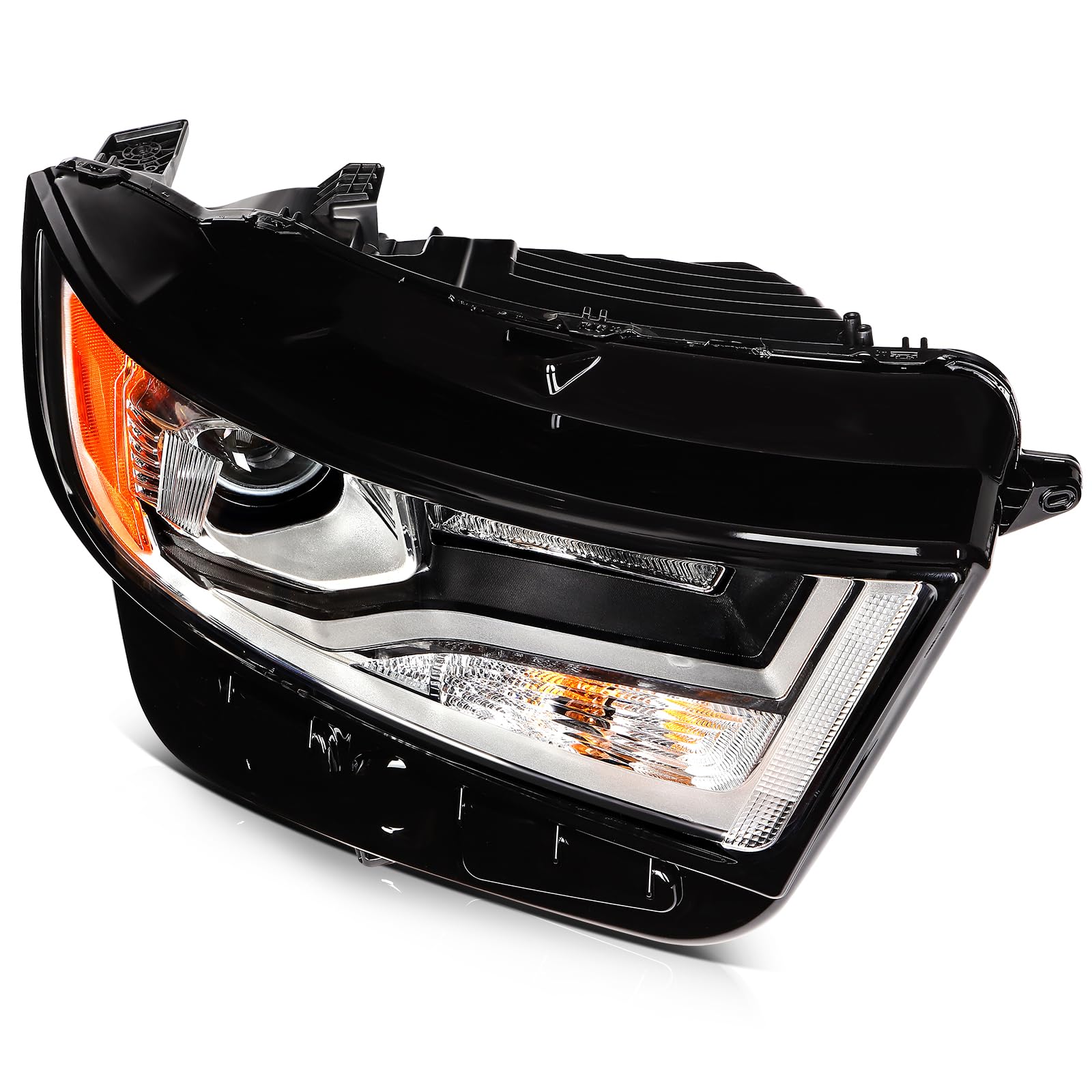 LBRST Headlight Fit 2015-2018 for Edge Black Housing Amber Reflector Right Headlight Assembly FO2503341