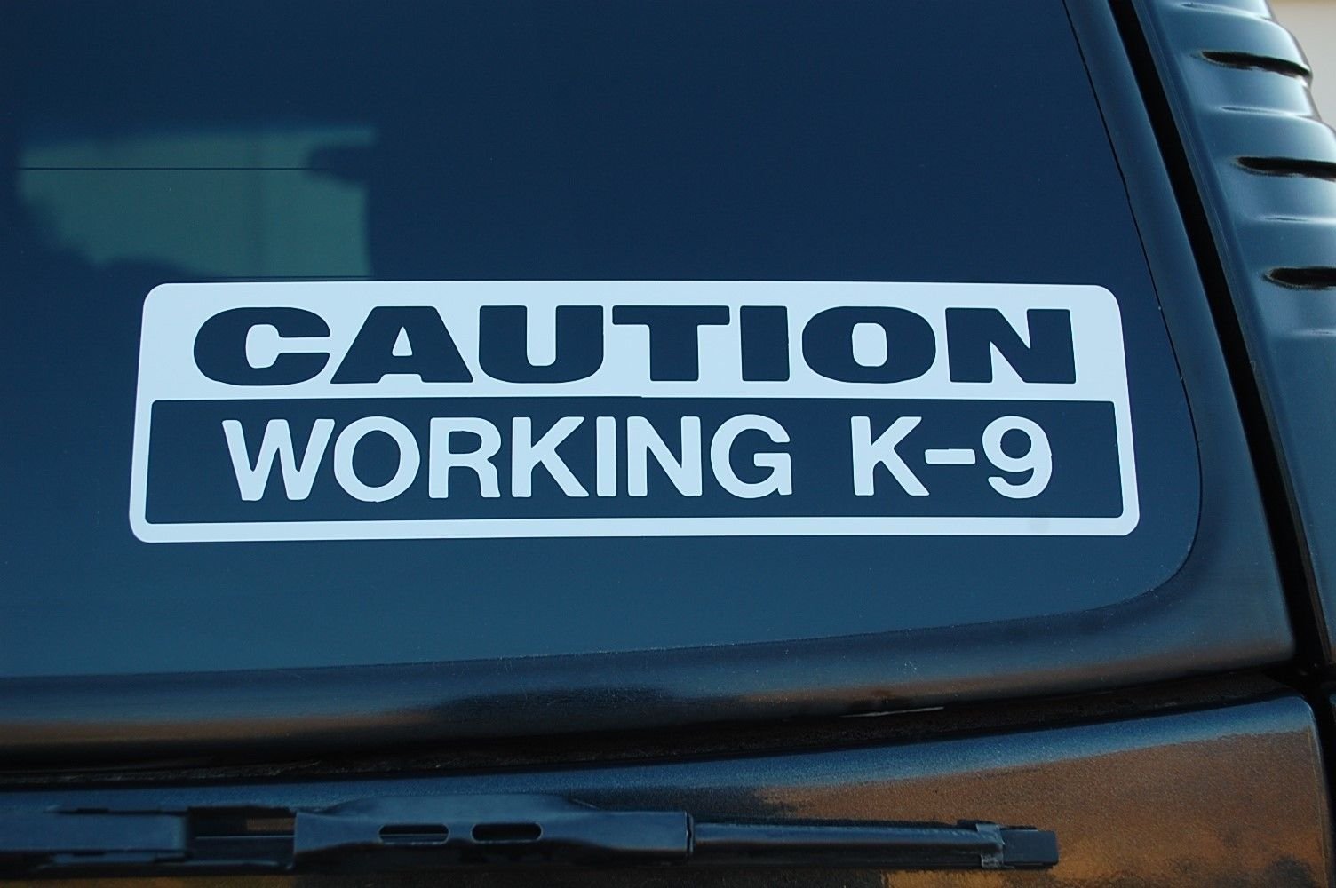 Caution Working K9 Vinyl Sticker Decal Police Dog Law Enforcement Choose Color & Size (V450) (8'' X 2.5'', Red)