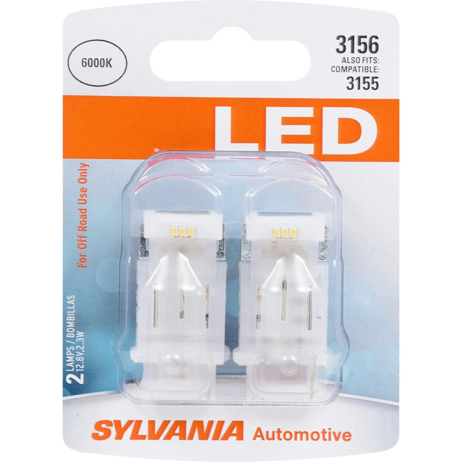 SYLVANIA  3156 LED White Mini Bulb  Bright LED Bulb, Ideal for Daytime Running Lights (DRL) and BackUp/Reverse Lights (Contai