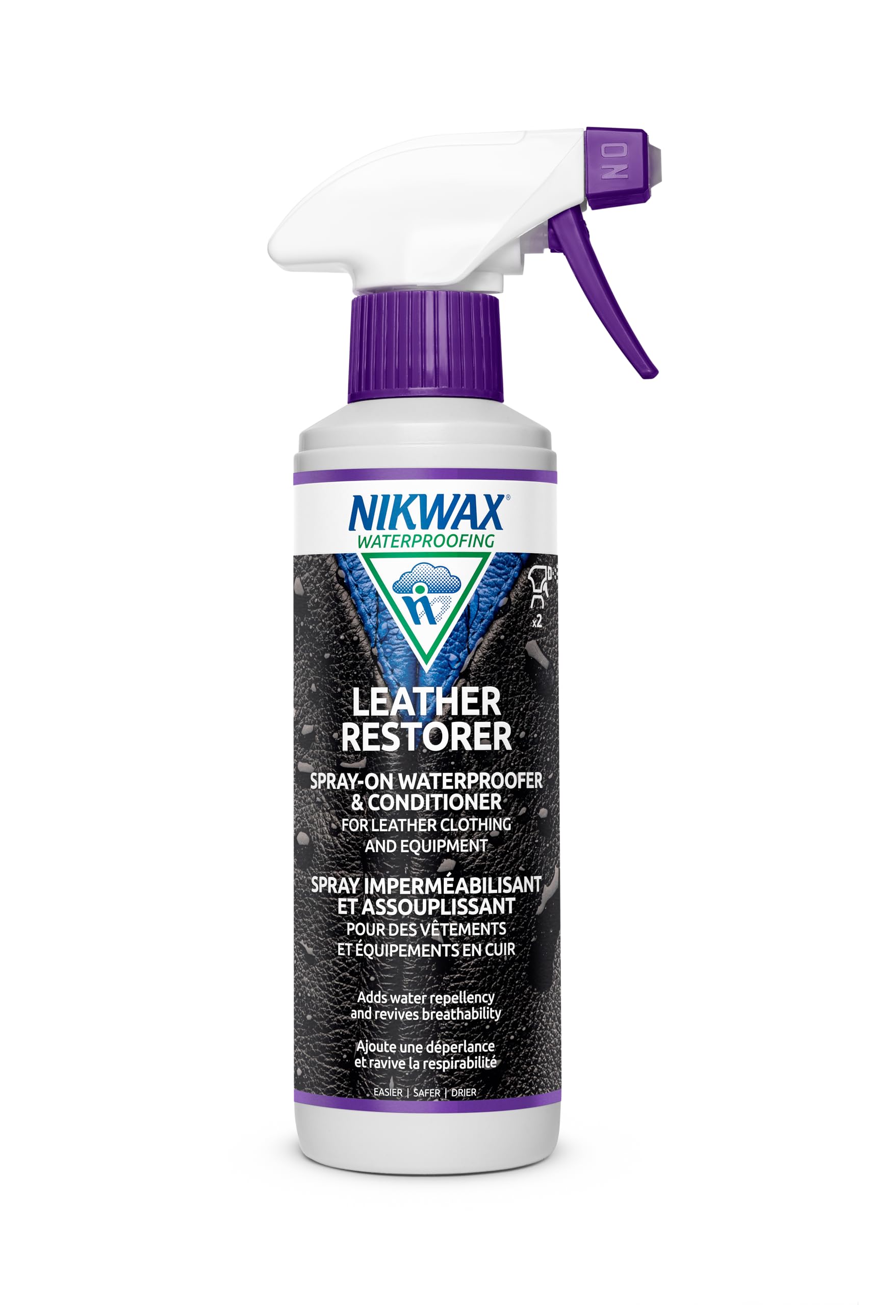 Nikwax Leather Restorer Spray To Waterproof, Condition, Revitalize And Protect Leather Car Interiors, Motorcycle Seats, Jackets, Leather Apparel, Furniture, Shoes, Bags, Purses, And Accessories
