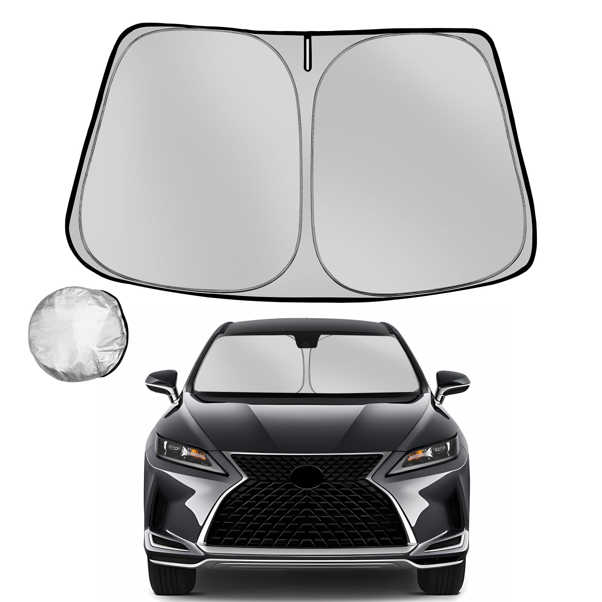 Fonowka Windshield Sun Shade For 2016-2022 Le-Xus Rx 350 Rx 450H Foldable Sun Sunshade For Car Front Window Blocks Uv Rays And H