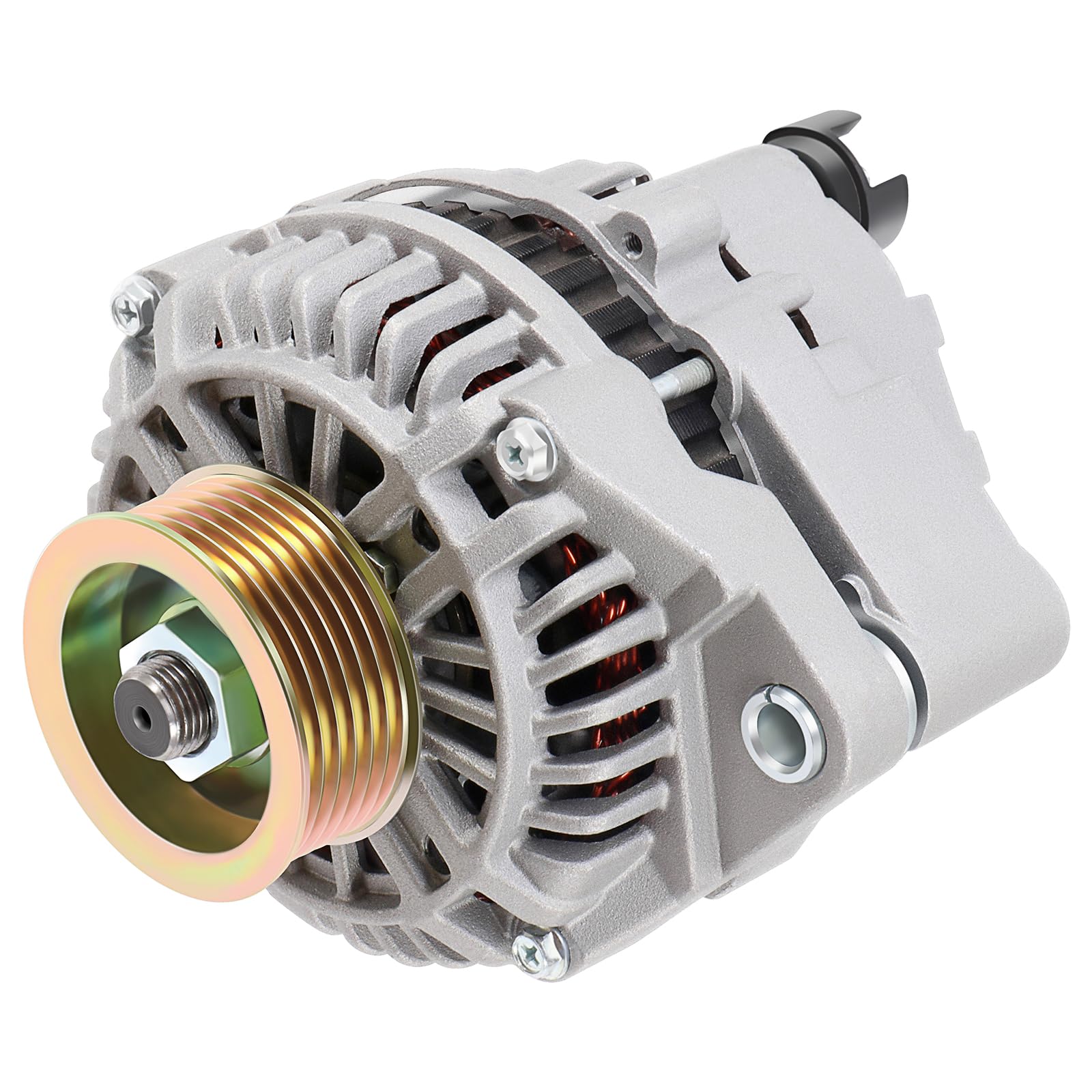 SCITOO Alternator Fits for Honda for Civic 1996-2000,for Honda for Civic del Sol 1996-1997 - 12V 75 Amp CCW 4-Groove Pulley, Rep