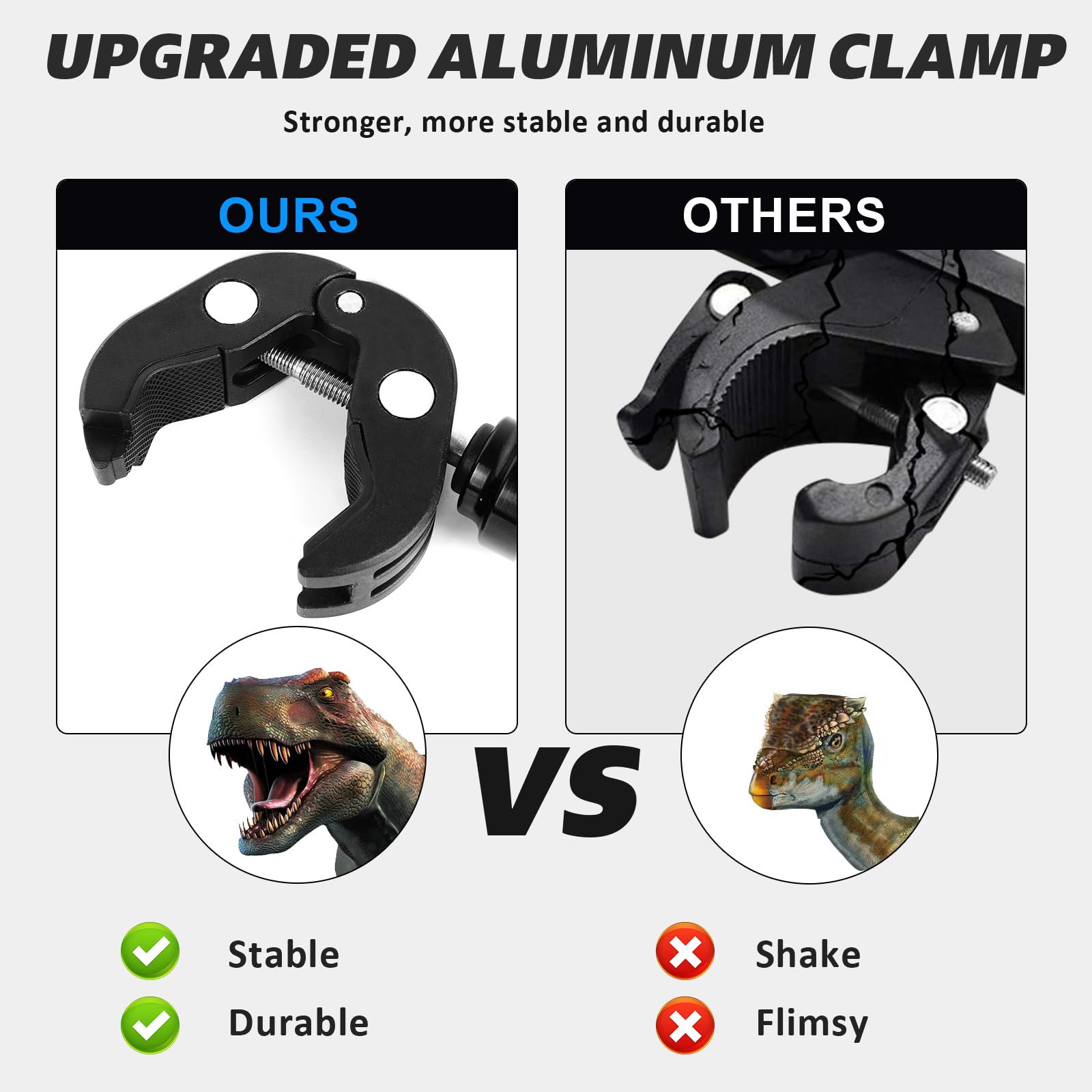 Upgraded Motorcycle ATV Cup Holder Anti Theft, Extra Large Bike Water Bottle Holder 1.95 - 3.6 inch Universal Size, Drink Holder