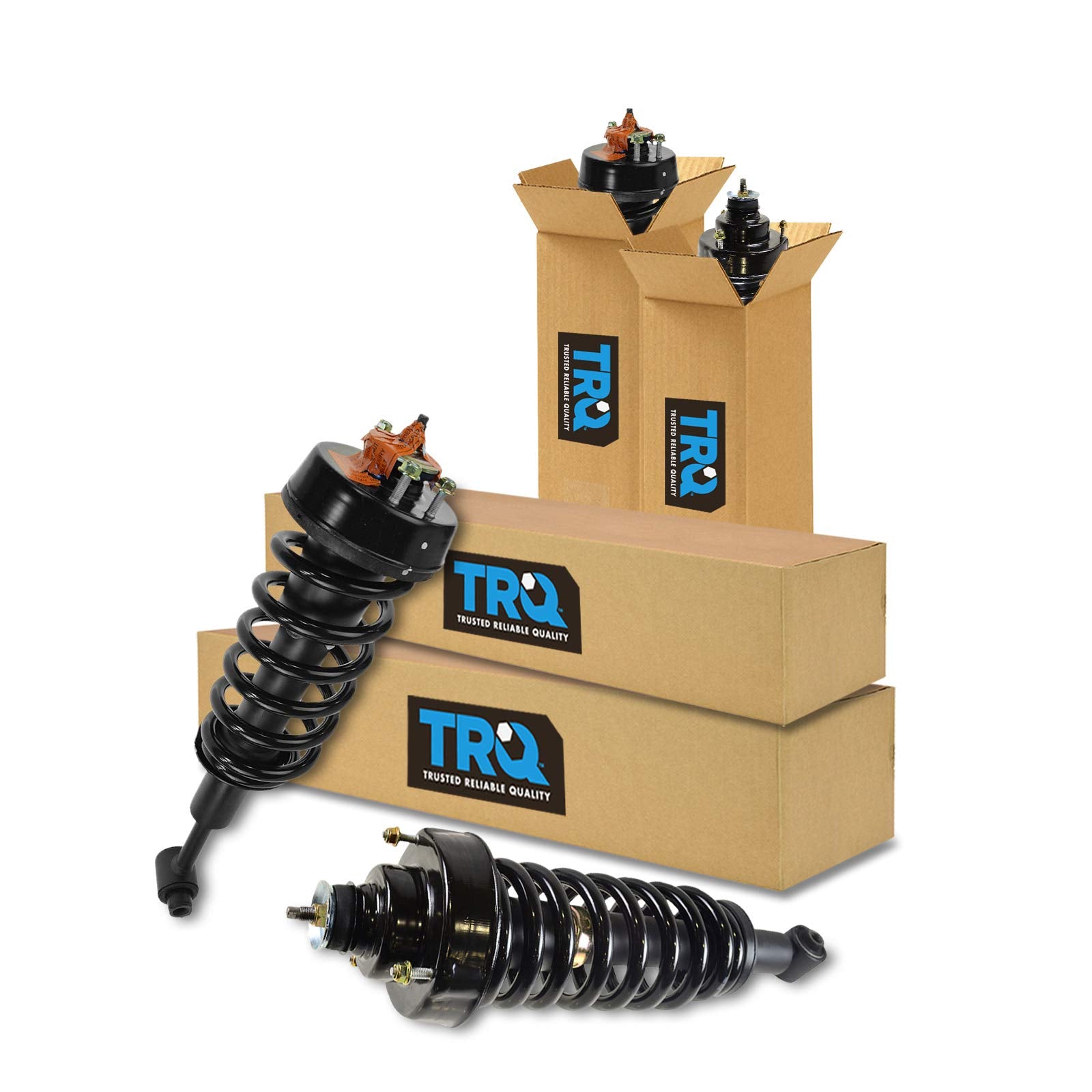 Trq Front And Rear Strut & Coil Spring Assembly Set Driver & Passenger Sides Compatible With 04-05 Ford Explorer Mercury Mountai