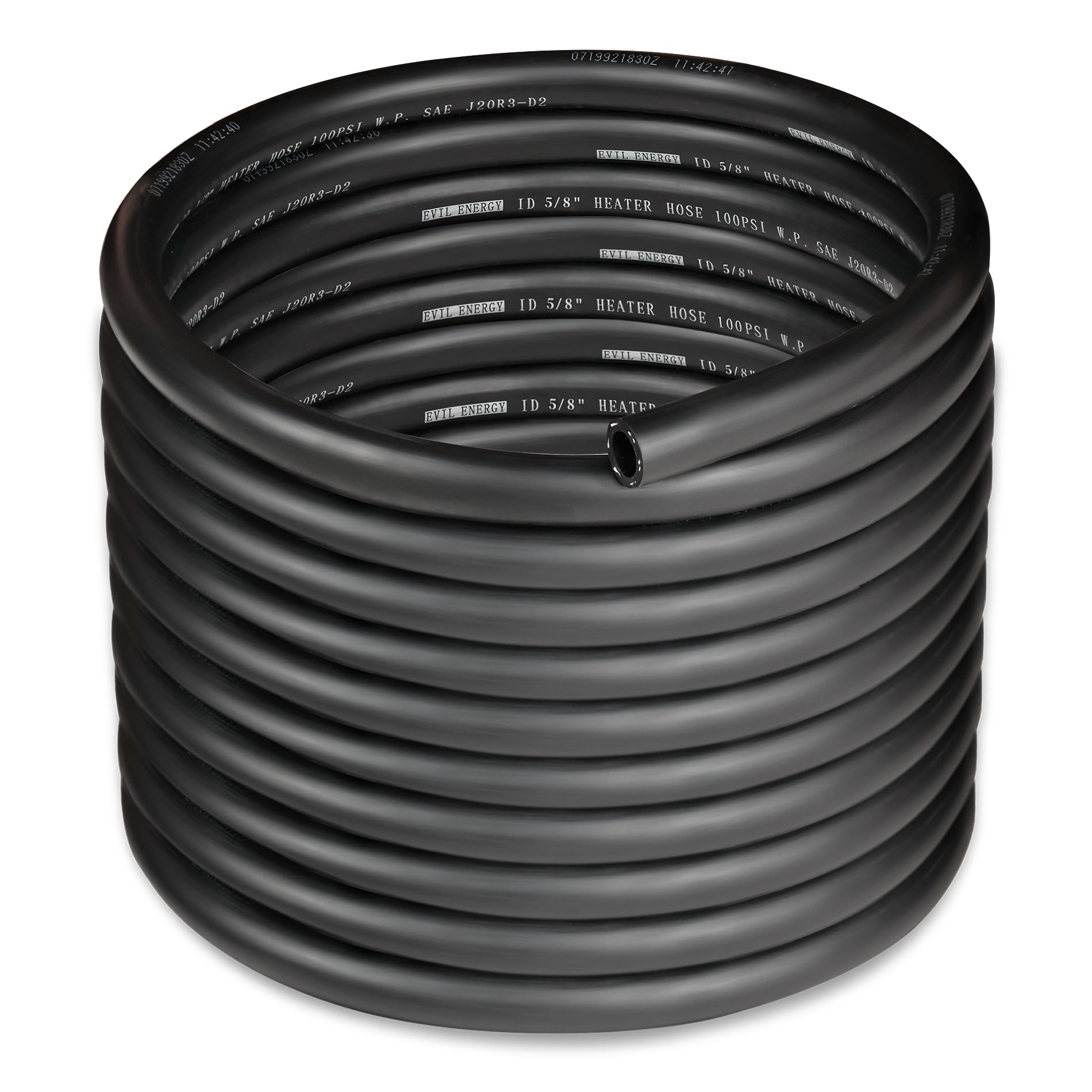 Evil Energy 5/8'' Heater Hose Coolant Radiator Straight 100Psi Sae 20R3 25Ft Black