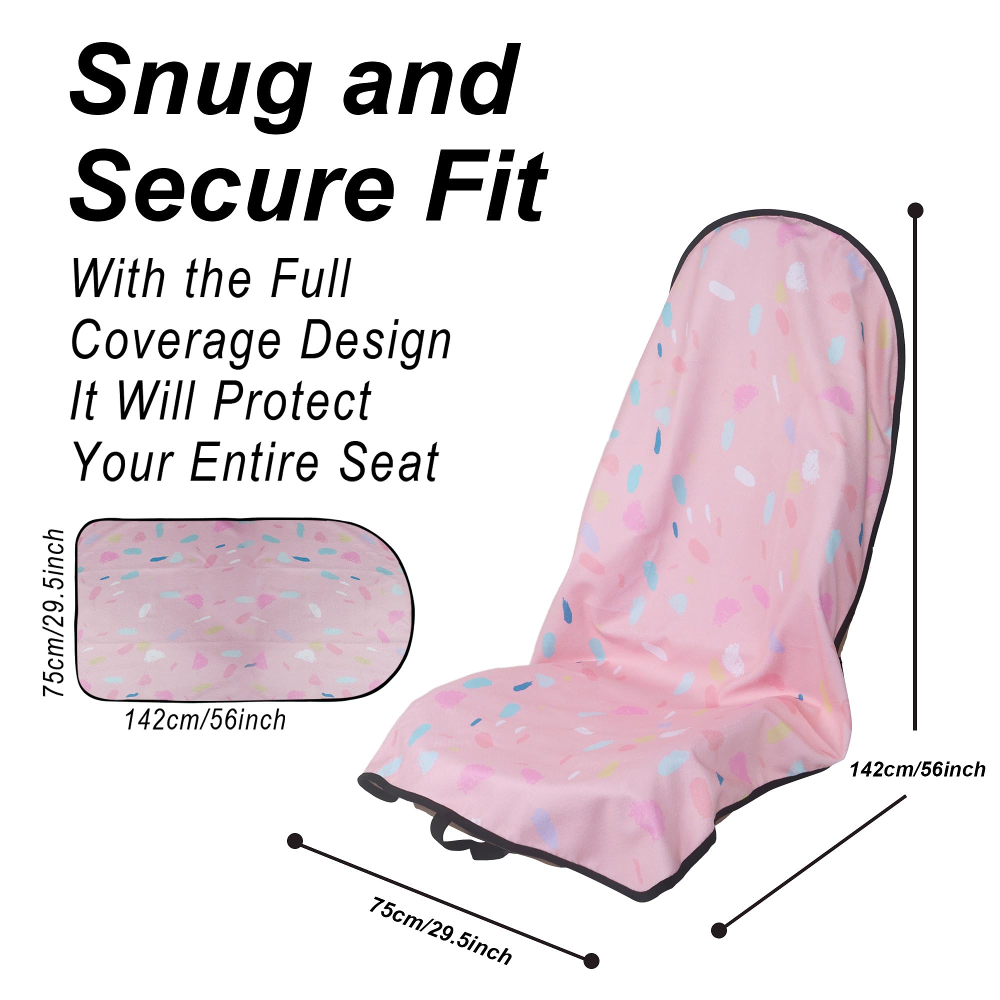 Loyagour Car Seat Cover Protector Front Seats,For Gym Workout,Running,Swimming,Beach And Hiking,Waterproof Sweat Towel Bucket Se