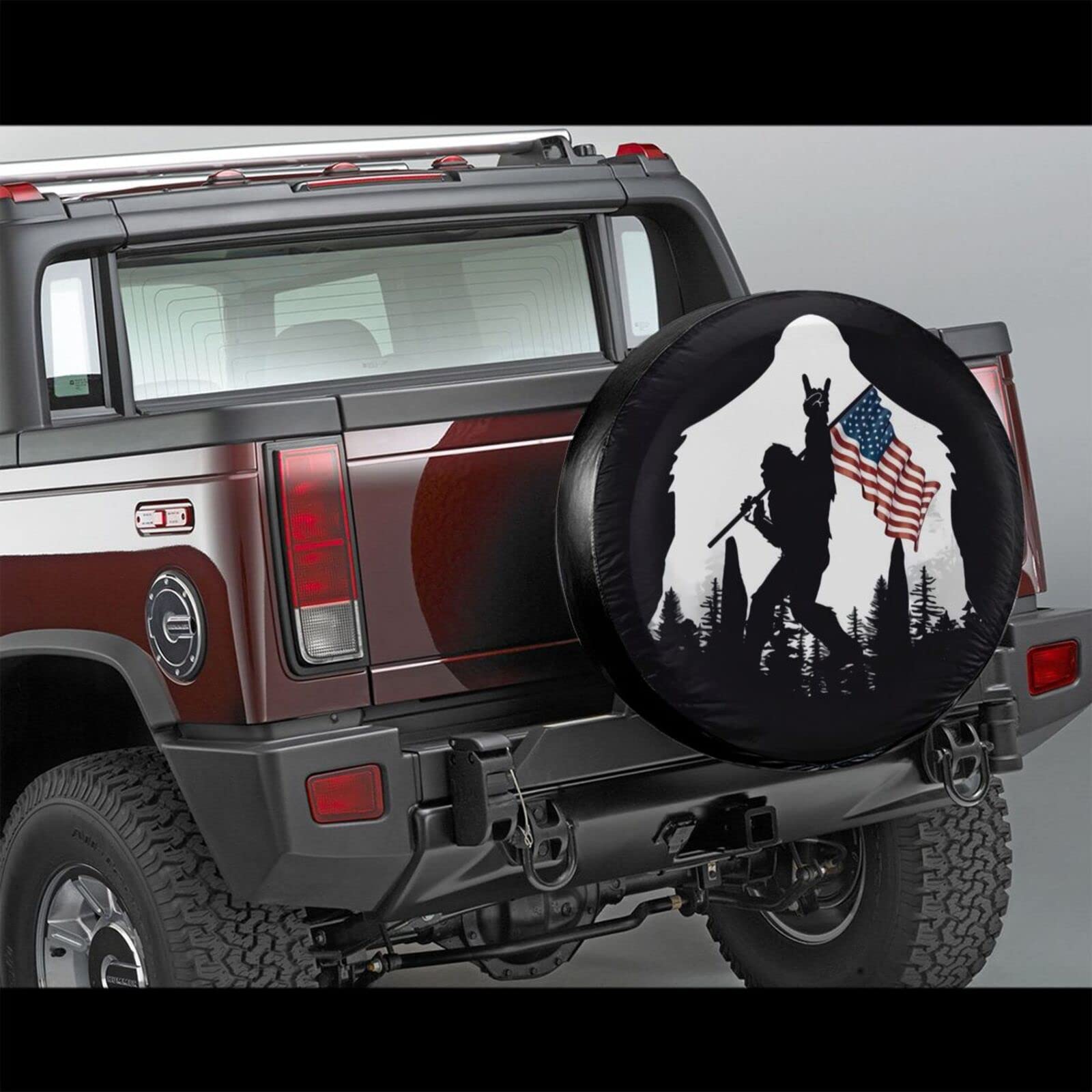 Siski American Flag Camping Spare Tire Cover Wheel Protectors Weatherproof Universal For Trailer Rv Suv Truck Camper Travel(15''
