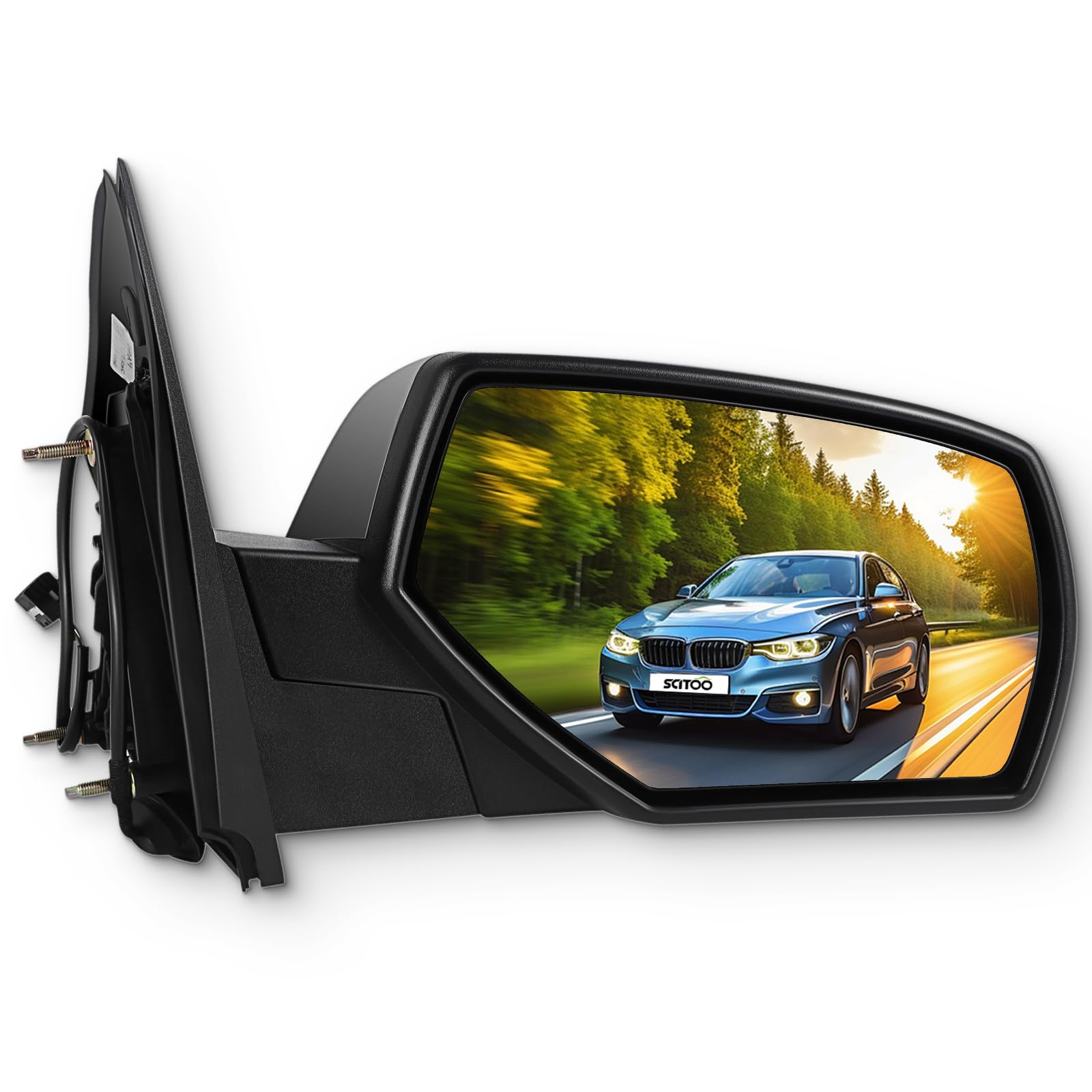 SCITOO Side View Mirror Passenger Side Mirror Compatible with 2014-2018 For Chevy Silverado 1500 2014-2017 For GMC Sierra 1500 P