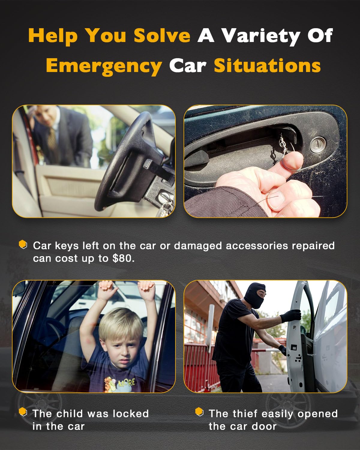 Chrome Exterior Door Handle Set (4 Pcs), Compatible With 1999-2016 Ford F250 F350 F450 F550 Super Duty, 2000-2005 Ford Excursion