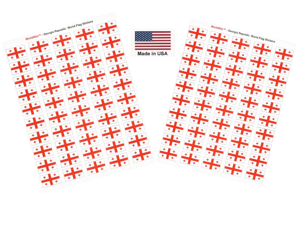 Made In Usa 100 Country Flag 15 X 1 Self Adhesive World Flag Scrapbook Stickers, Two Sheets Of 50, 100 International Sticker Dec