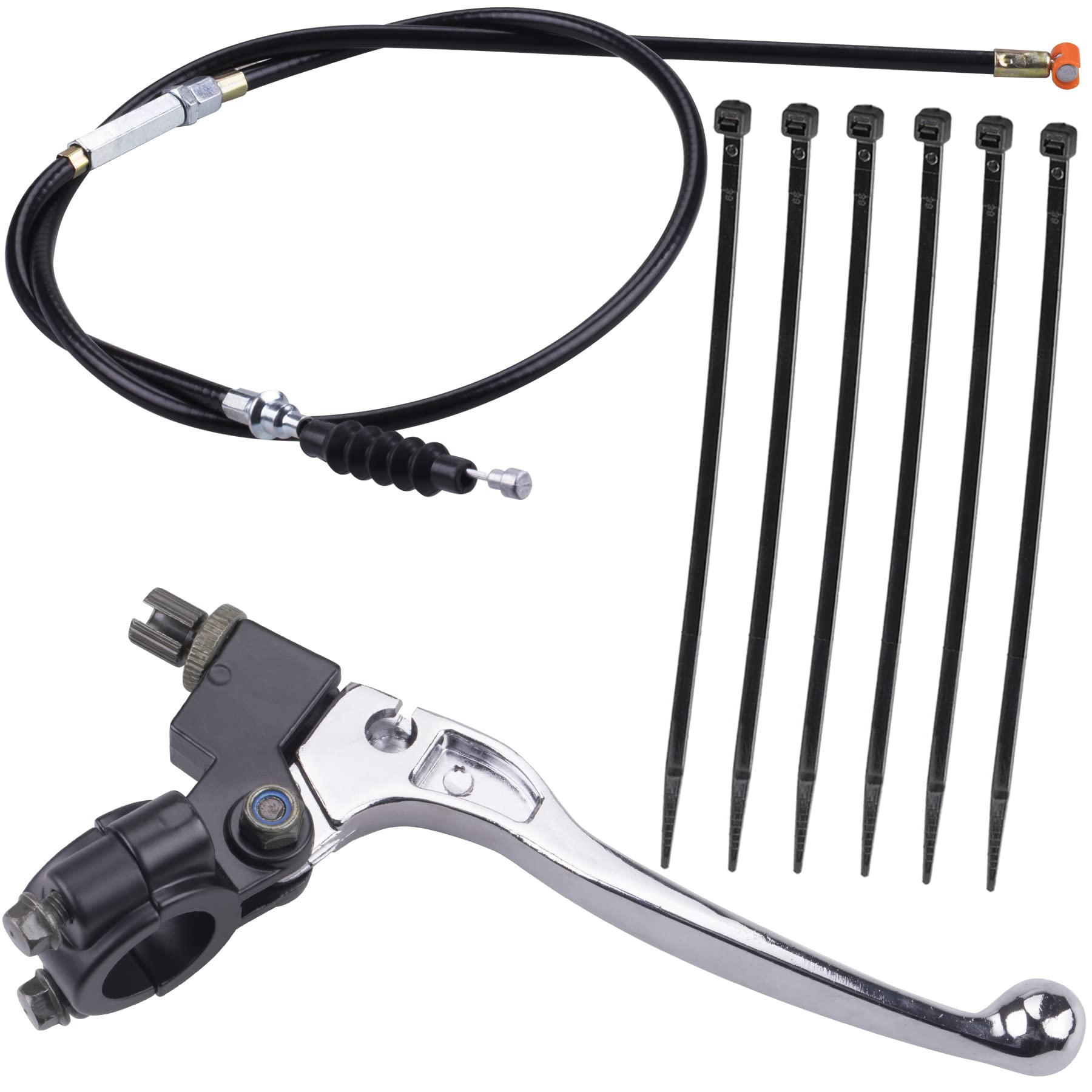 CNCMOTOK 7/8'' Handlebar Left Clutch Lever and 39'' Clutch Cable with Adjuster Compatible with 50cc 70cc 90cc 110 cc 125cc SSR A