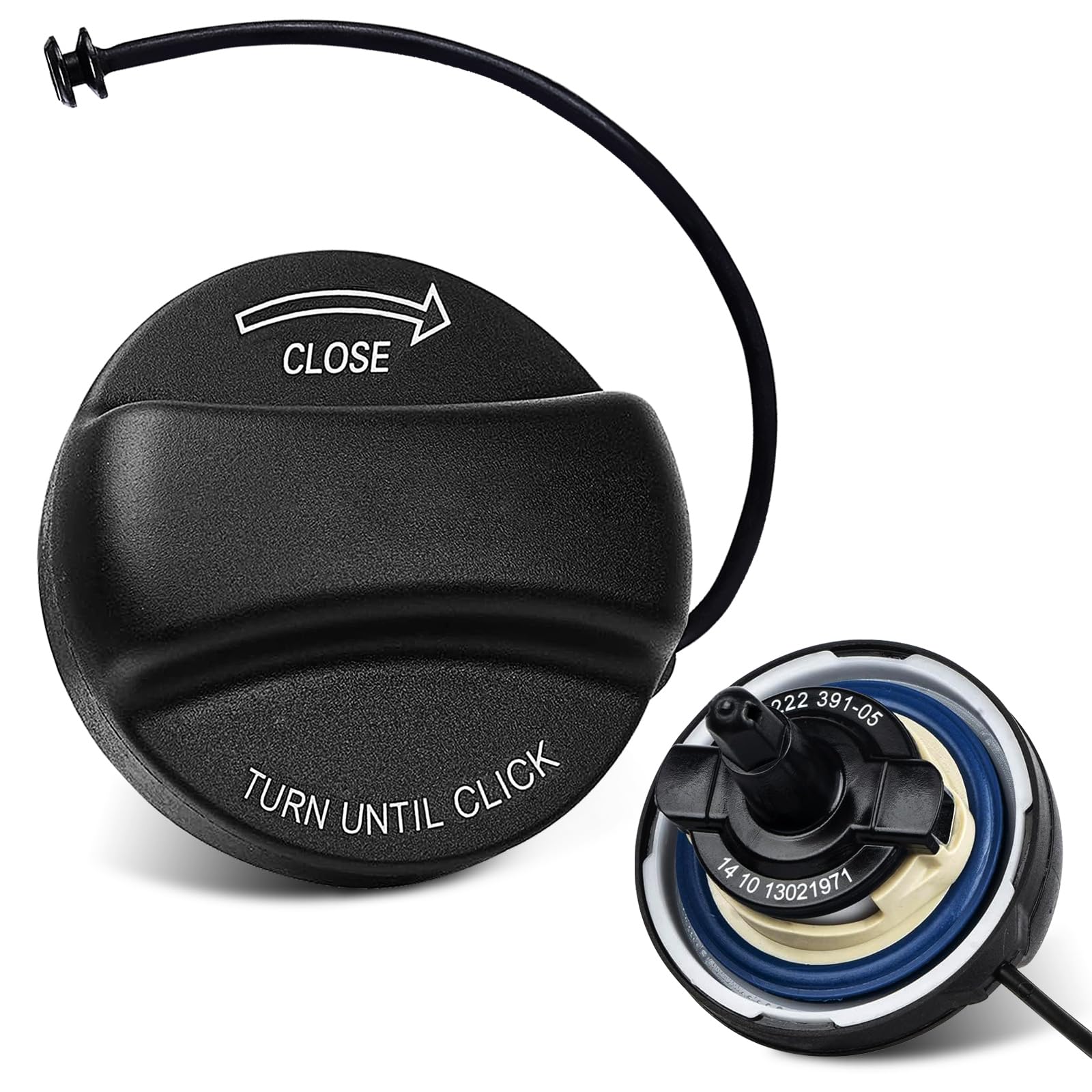 Jkorkm 16117222391 Gas Cap, Fuel Tank Filler Cap Compatible With Bmw 128I 320I 325I 328I 328Xi 330I 330Xi 335I 525I 528I 530I 53