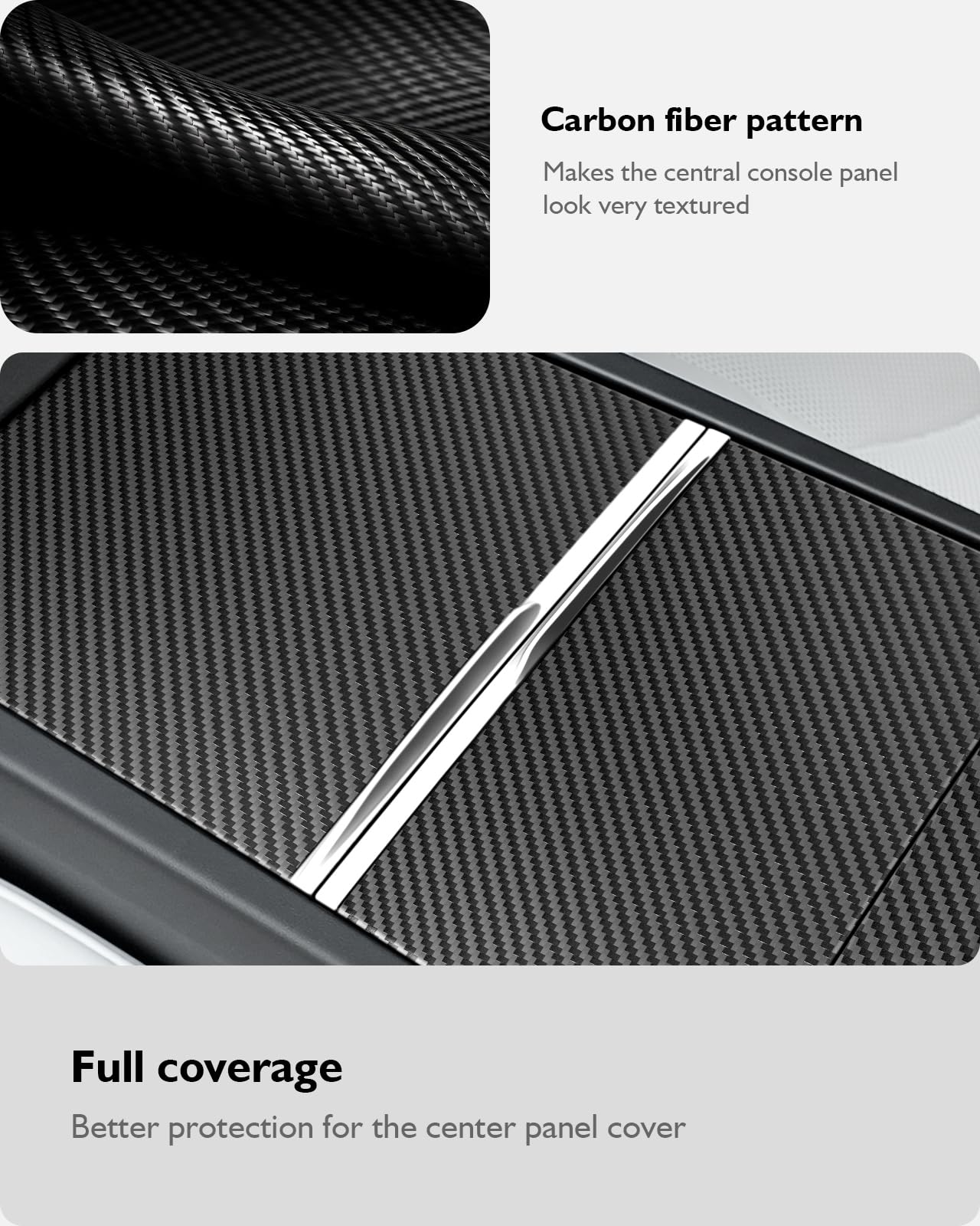 Farmogo Center Console Wrap Kit for Tesla Model 3(Highland) 2024 2025 and Model y Juniper Accessories Console Cover Interior Dec