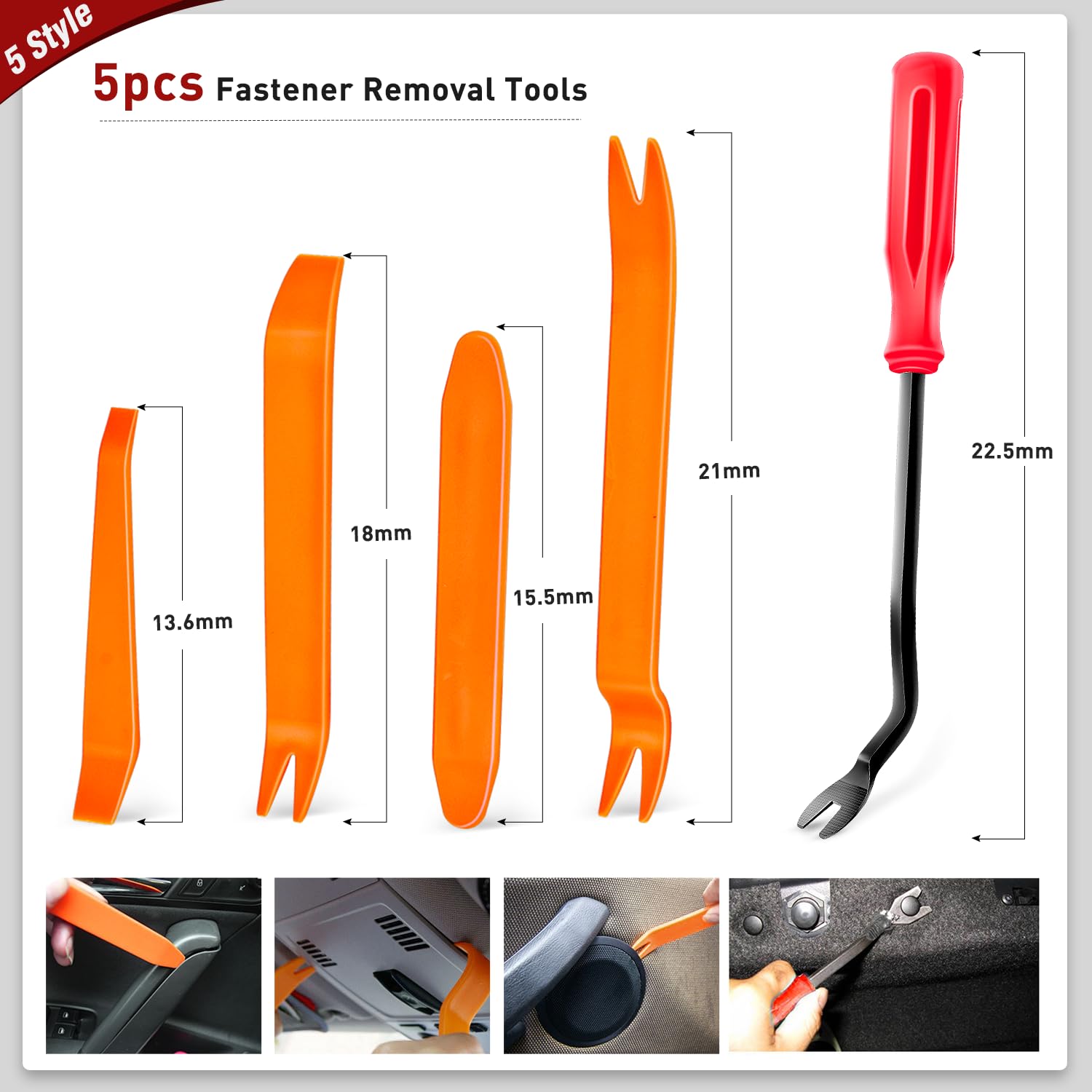 Nilight 935Pcs Car Push Retainer Clips With Fasteners Assortment -26 Most Popular Sizes Nylon Bumper Fender Rivets With 10 Cable