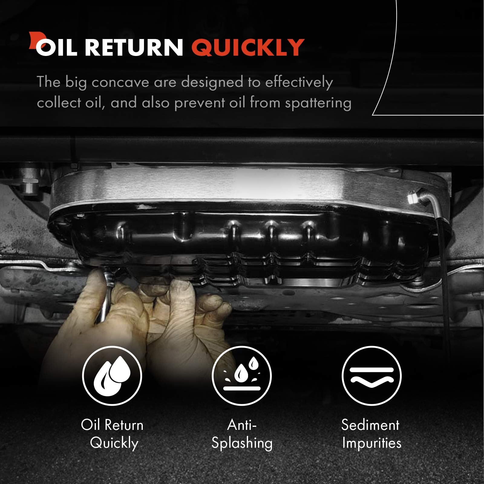 A-Premium Engine Oil Pan Sump With Drain Plug Compatible With Subaru Outback/Legacy 2006-2009, Forester 2006-2013, Impreza 2006-