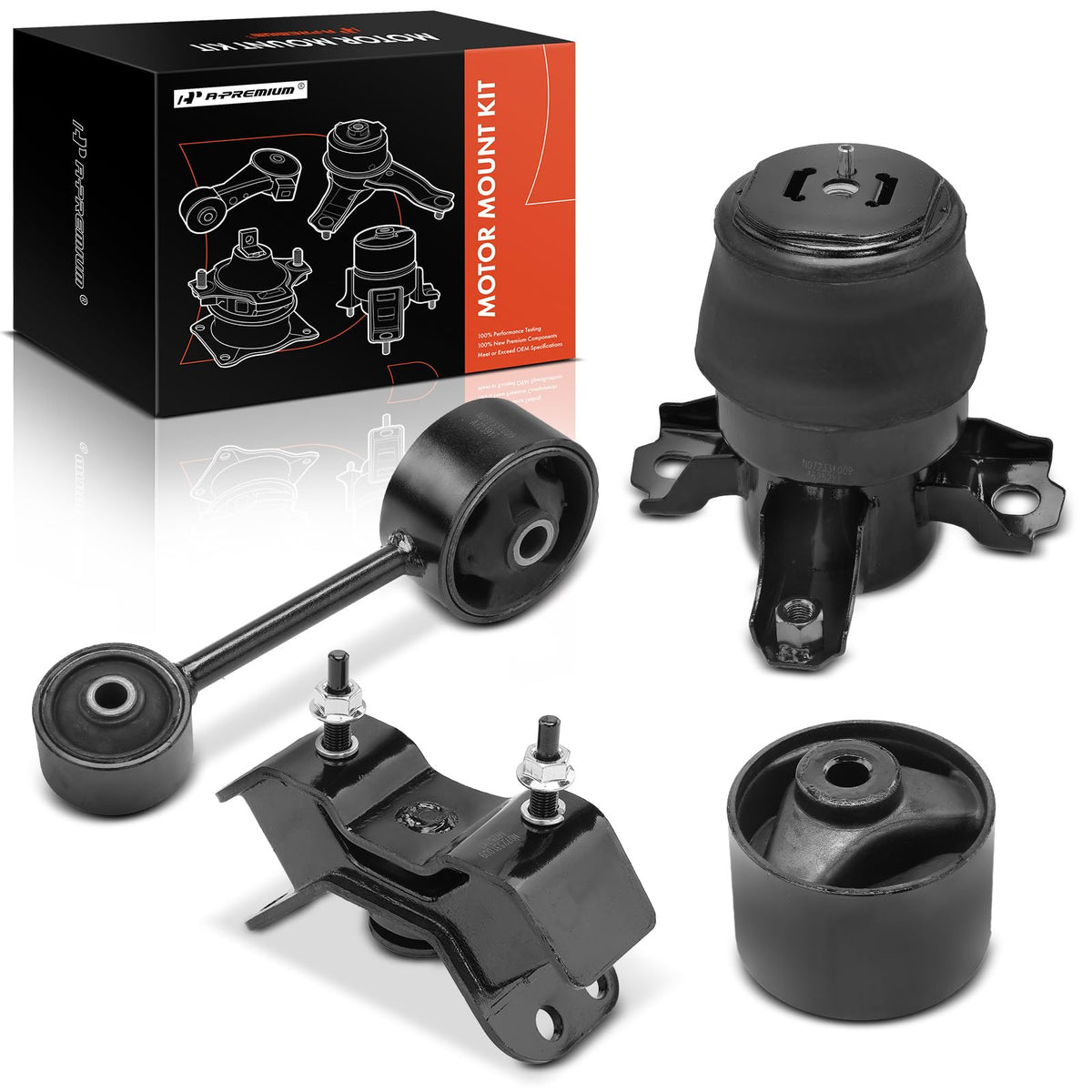 A-Premium 4PCS Engine Motor Mount and Transmission Mount and Torque Strut Mount and Engine Mount Bushing Kit Compatible with Toy