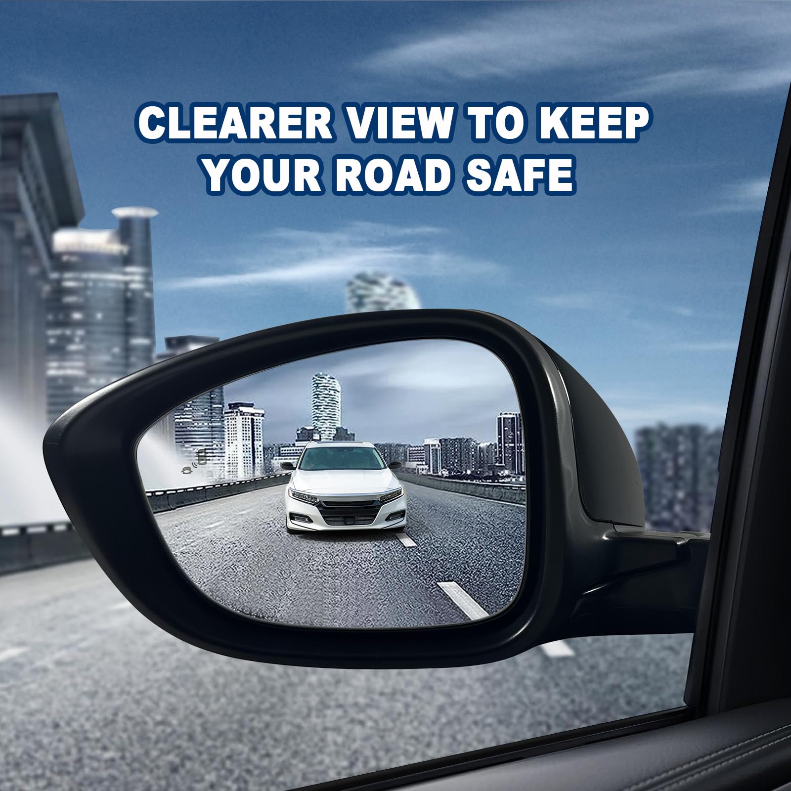 Lqito Left Driver Mirror Fits 2018-2022 Honda Accord Lx, Sport With Power Glass, Heated Blind, Spot Detection And Manual Folding