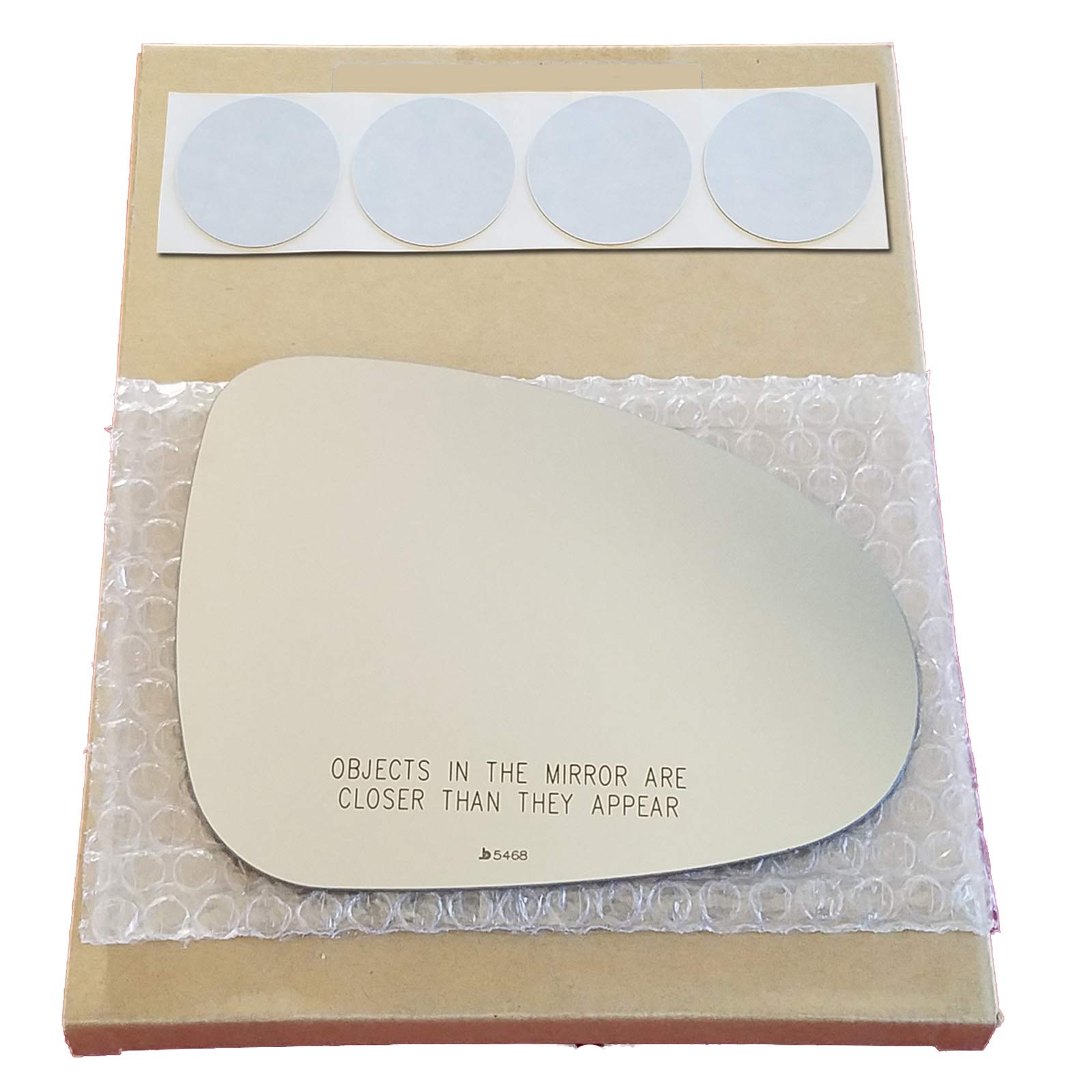 Mirror Glass Replacement + Adhesive Pads For 2011-2017 Volkswagen Touareg Passenger Side (2011 2012 2013 2014 2015 2016 2017 11