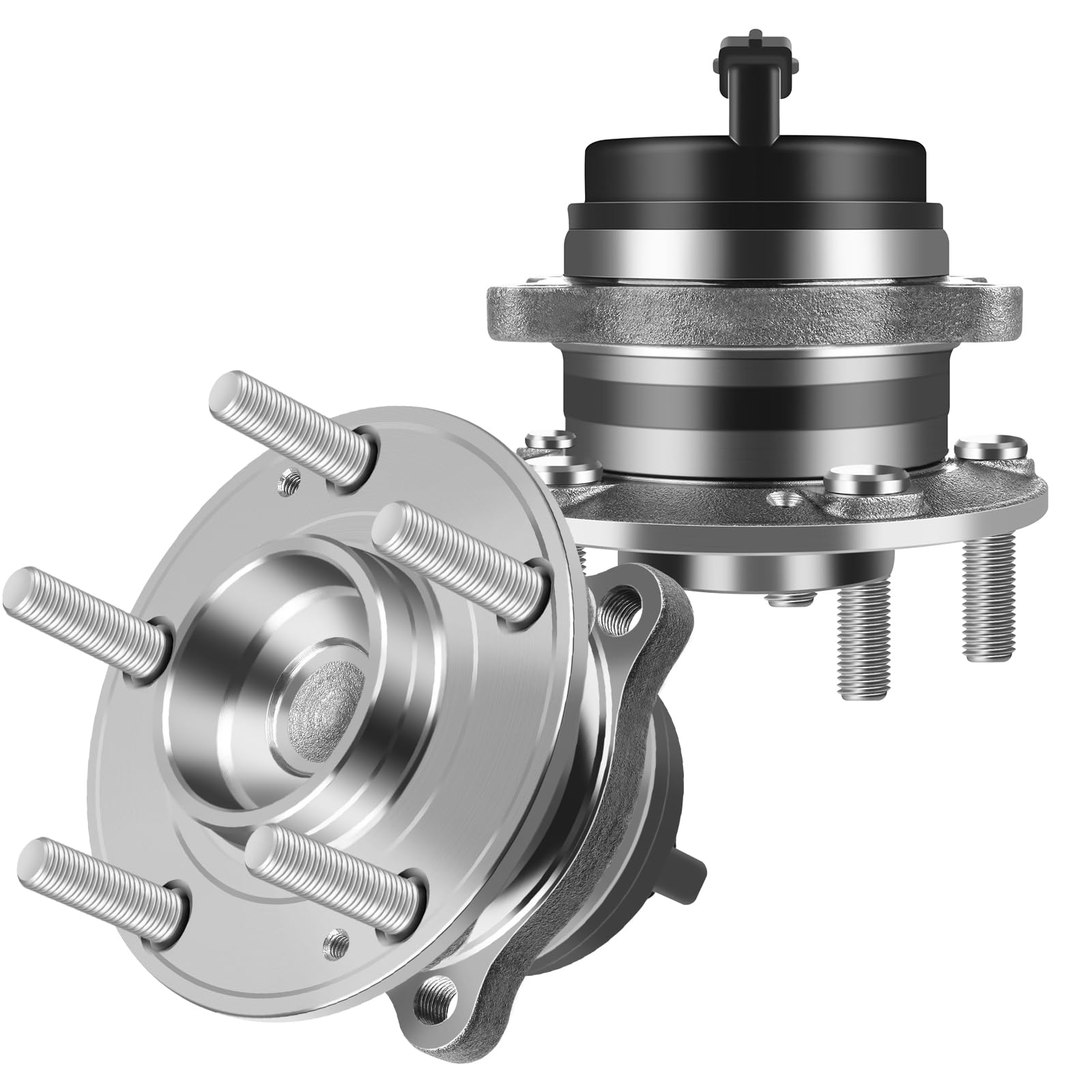 ECCPP Replacement For Wheel Bearing Hub 512326 X2 Hub Bearing Assembly Hub Assemblies Rear Axle 5 Lugs W/ABS Sensor For Hyundai 