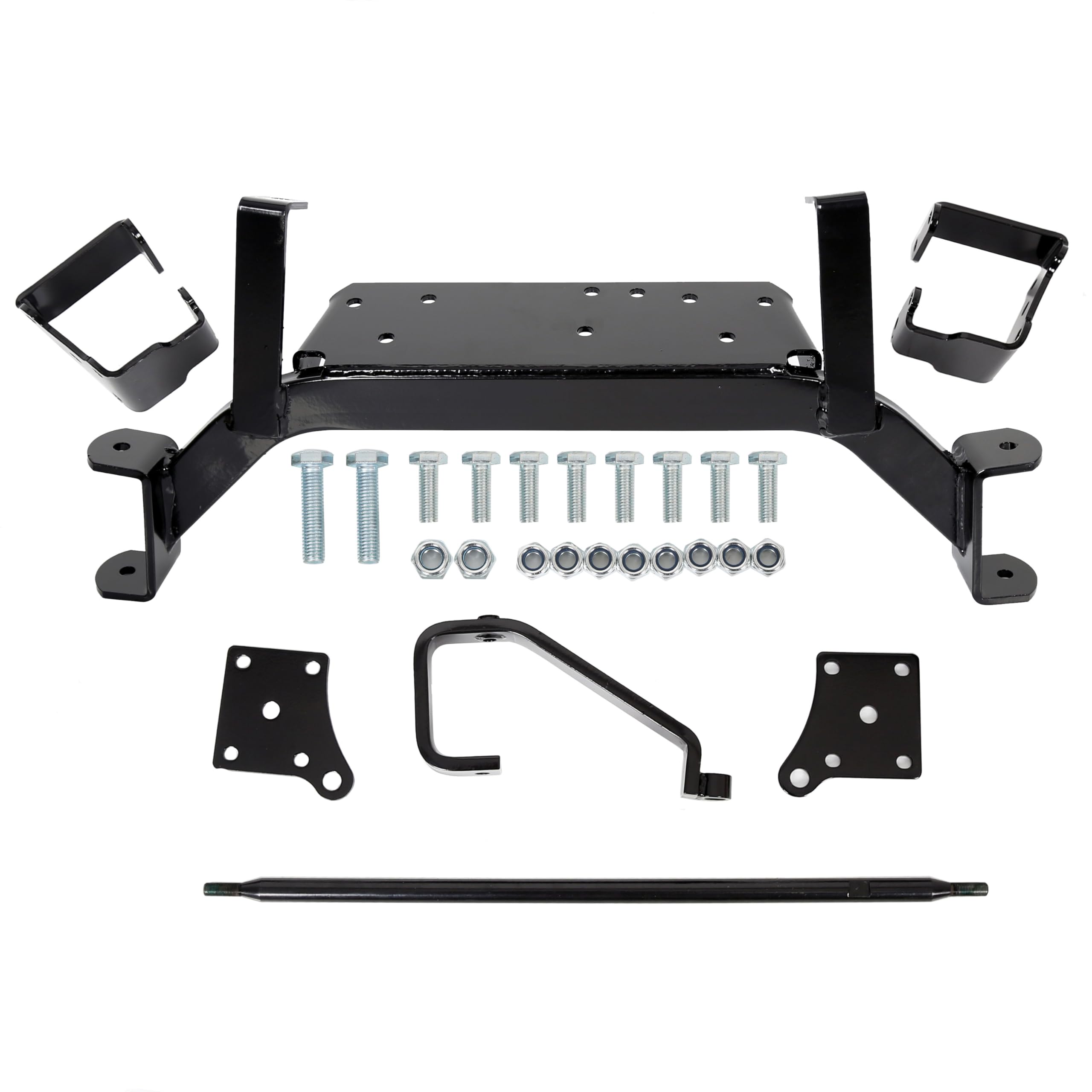 Ecotric 6' Drop Axle Lift Kits Compatible With 2001.5-2020 Ezgo Golf Cart Electric Txt Model, Drop Axle Raise Suspension Kit Up To 23' Tires Front Black