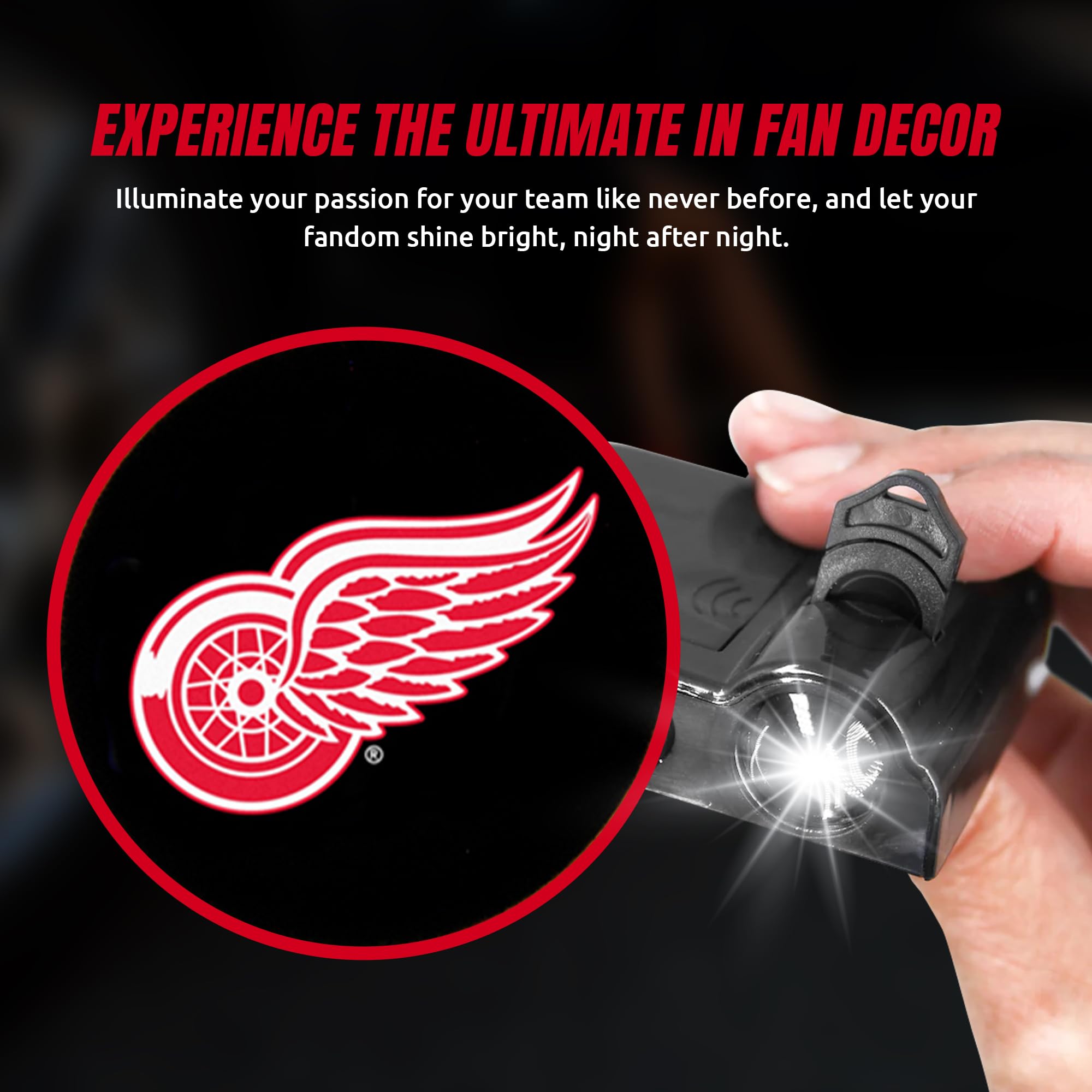 Detroit Red Wings Car Door Light Led Special Order