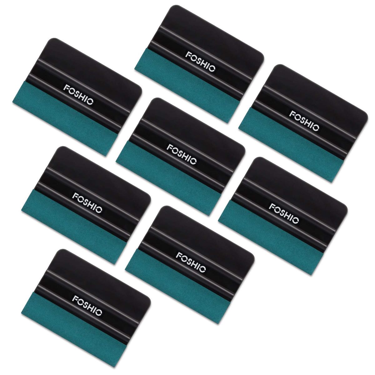 Foshio 8Pack Black 4Inch Automotive Felt Squeegee For Auto Vinyl Wrap Window Tint Tool Wallpaper Tool