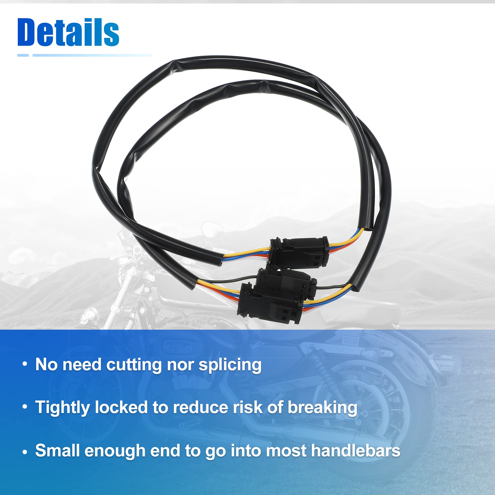 X Autohaux 14 Inch Handlebar Can Bus Circuit Wire Extension Harness For Harley Davidson Softail Dynas Electra Glide Road Glide Sportster Handlebar Wire Extension Switch Wiring Harness