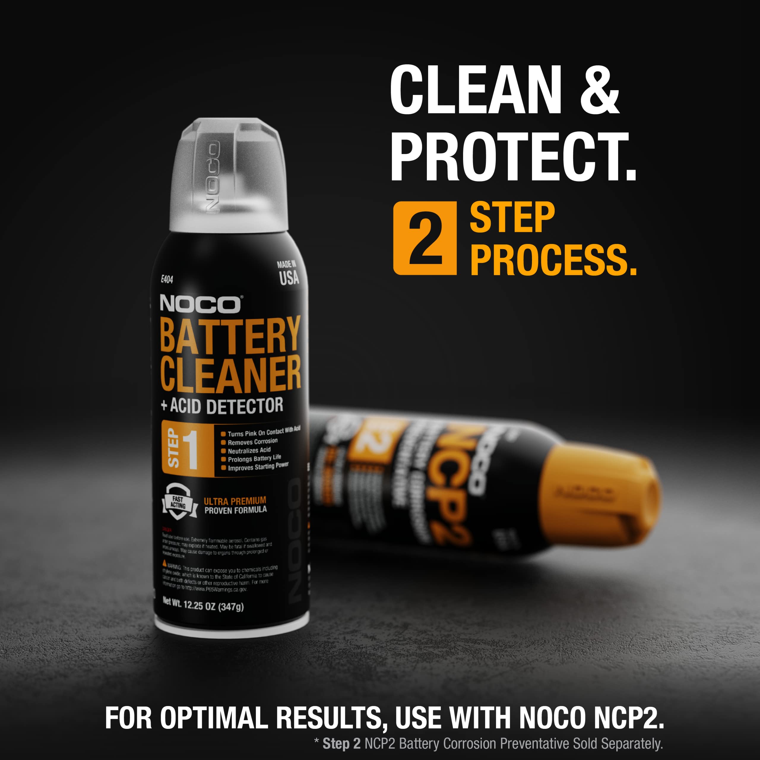 Noco E404 12.25 Oz Battery Terminal Cleaner Spray And Corrosion Cleaner With Acid Detector
