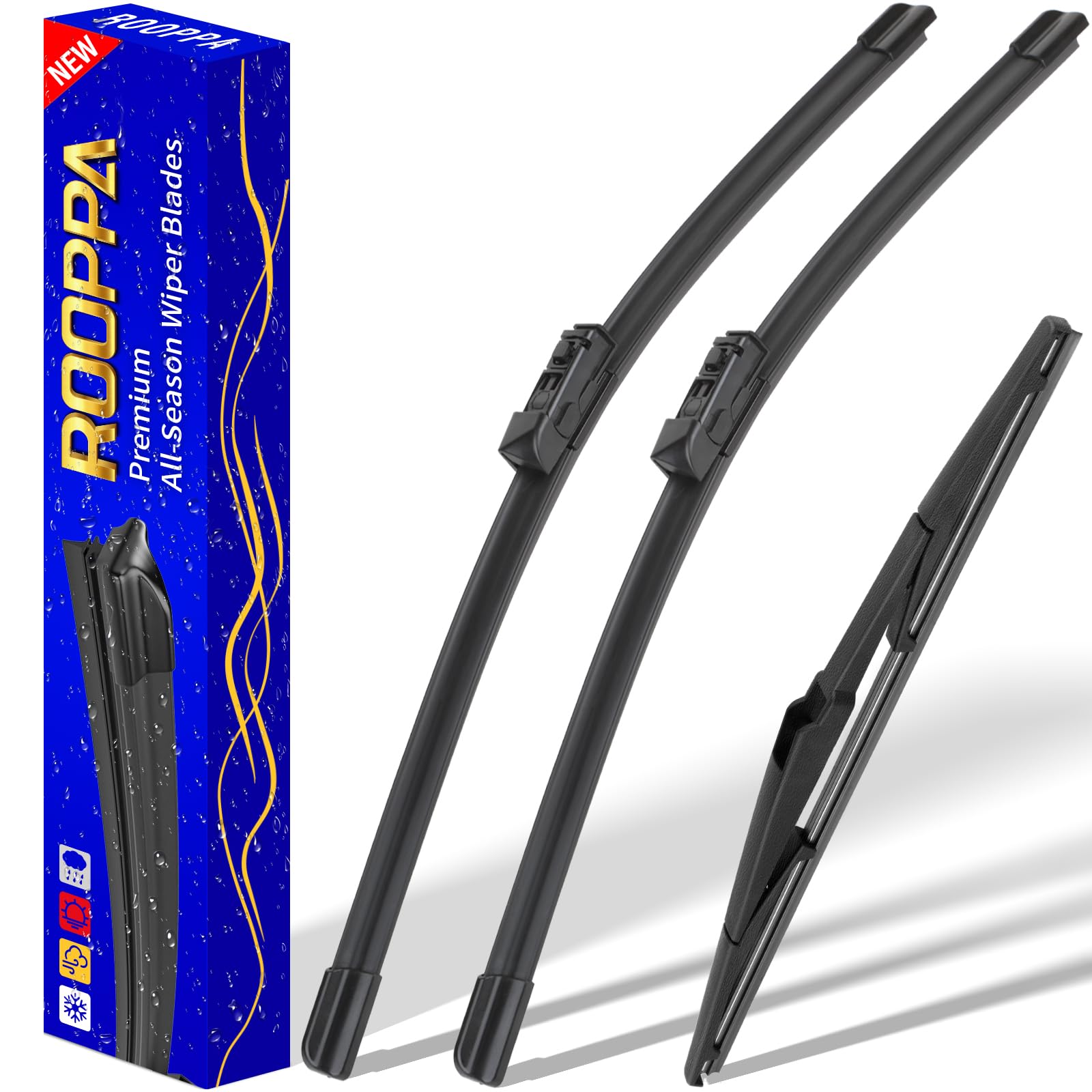 3 Wipers Replacement For 2016-2021 2022 2023 Toyota Chr, Windshield Wiper Blades Original Equipment Replacement - 26''/16''/14''