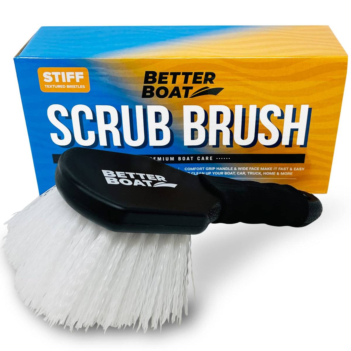 Stiff Hand Scrub Brushes For Cleaning Heavy Duty Utility Outdoor Scrub Brush With Handle All Purpose Boat & Car Small Cleaning B