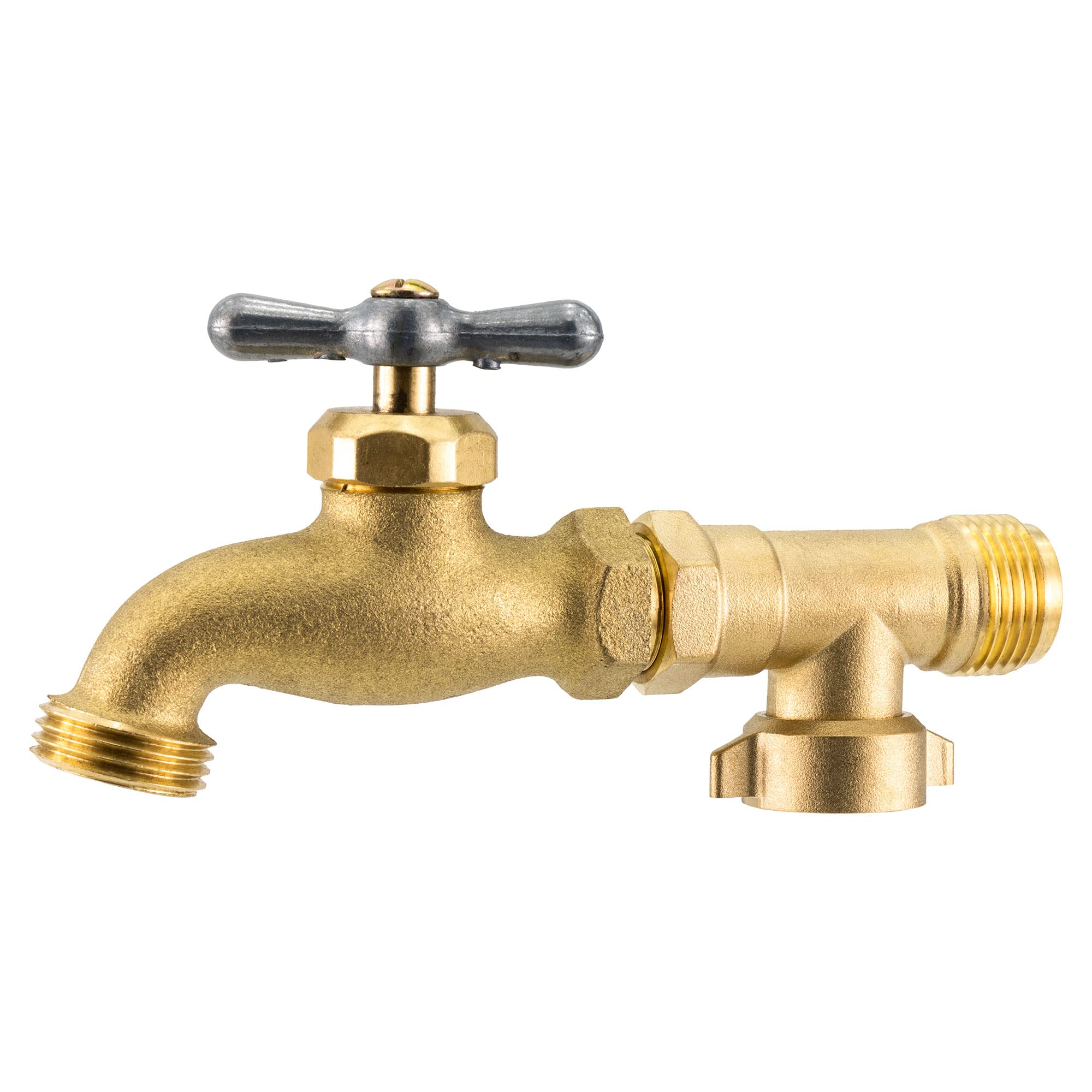 RecPro 90 Degree Water Faucet - Provides Extra Outside Water Source by Connecting to Your RV's Fresh Water Inlet. Brass Construc