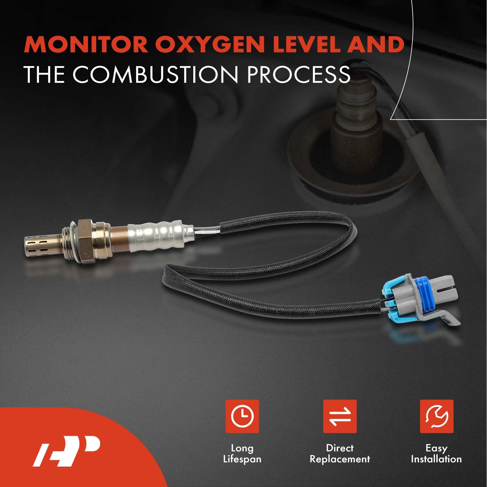 A-Premium O2 Oxygen Sensor Compatible with Chevy Silverado 1500 08-13, Impala 08-11, Malibu 08-12, Tahoe 08-14, Suburban, Avalan