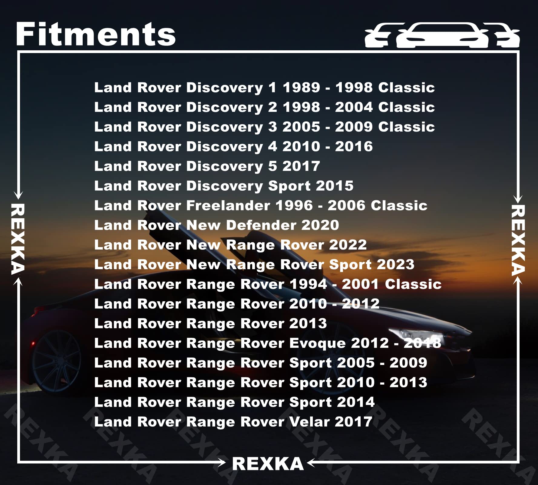 Rexka 20Pcs Splash Shield Fender Liner Bumper Cover Retainer Clips Anr2224 For Land Rover Defender 110 90 Discovery Freelander Lr3 Lr4 Range Rover Evoque Velar