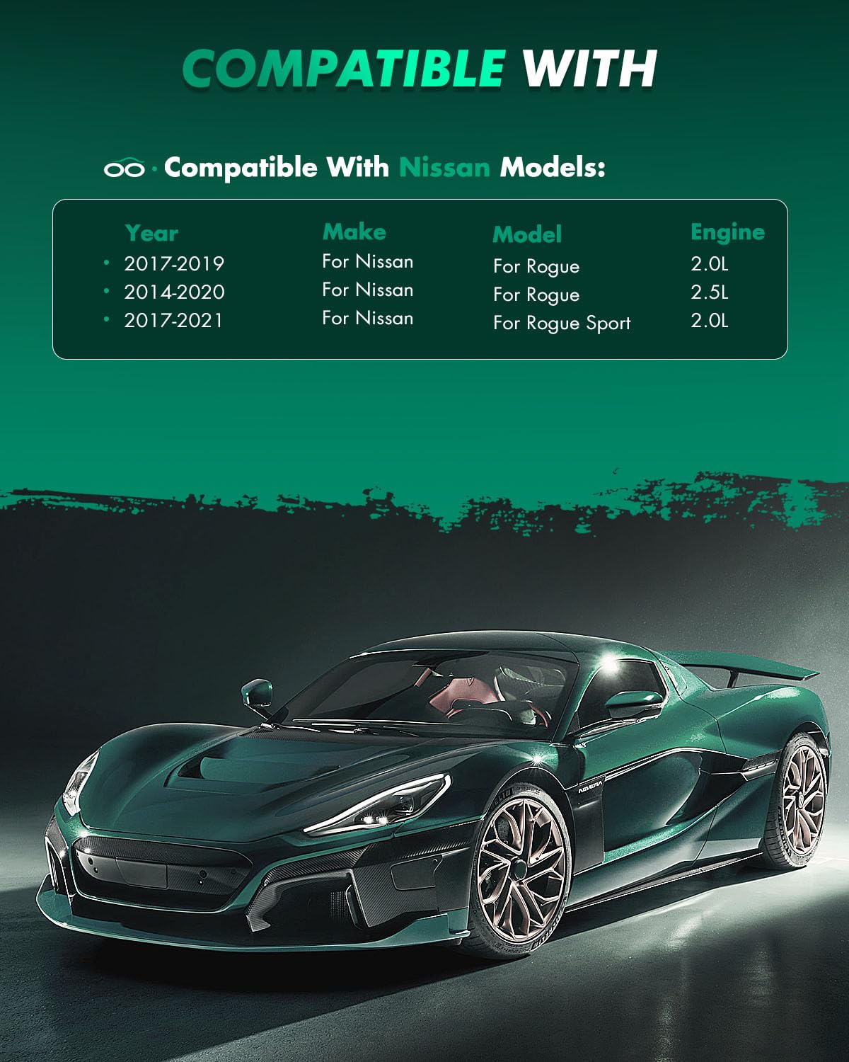 Scitoo D1737 Ceramic Brake Pads Sets Front W/Hardware Replacement For Nissan For Rogue 2014-2020,For Nissan For Rogue Sport 2017