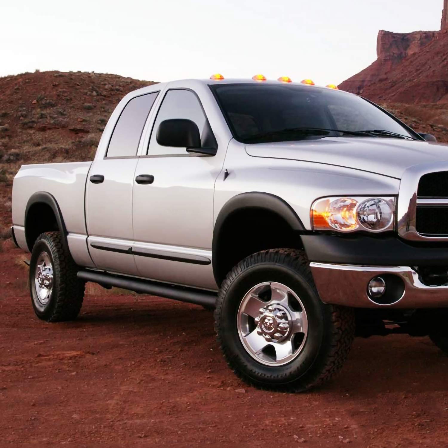 Spec-D Tuning 4Pc Front + Rear Oe Style Fender Flares Compatible With 2002-2008 Dodge Ram 1500, 2003-2009 Ram 2500 3500 6.5' Bed