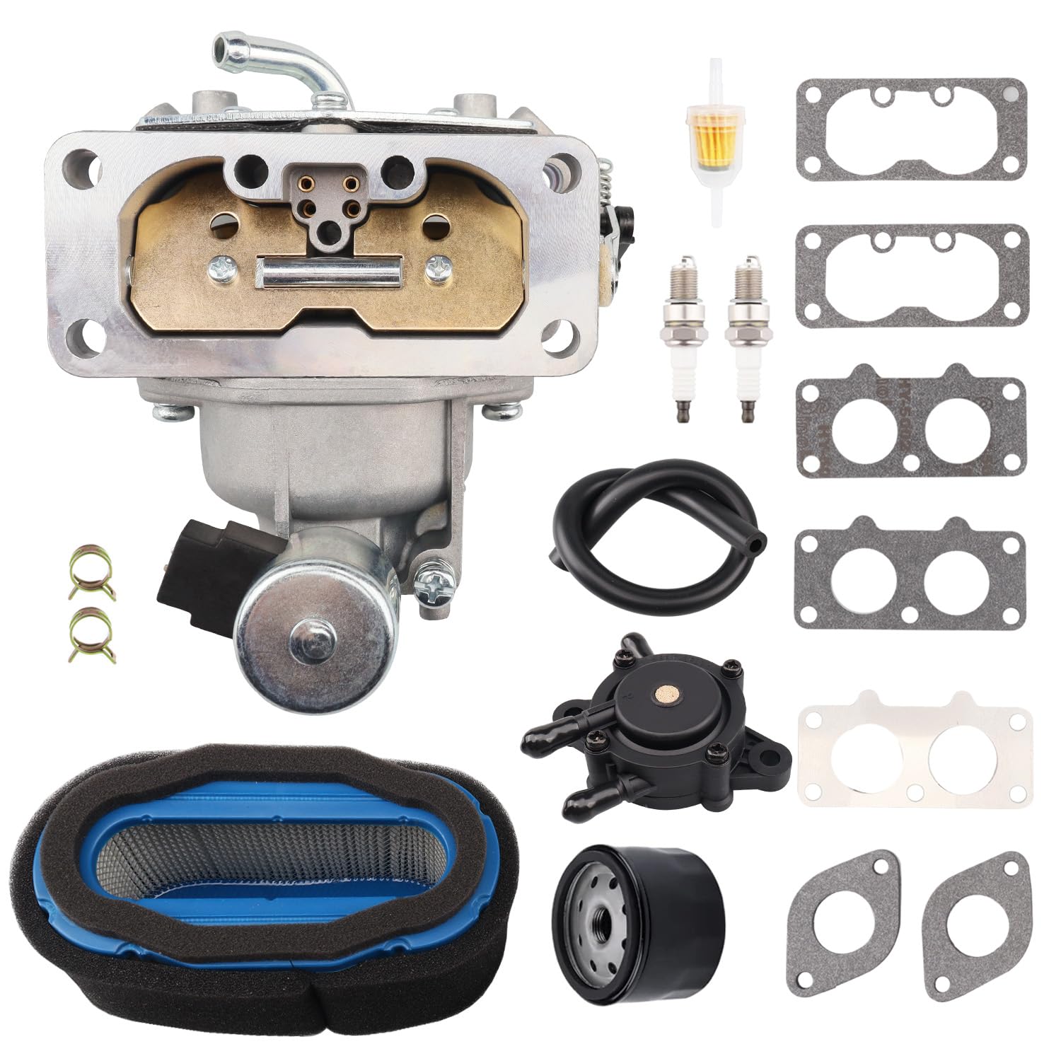 Carburetor for Kawasaki FH680V FH601V FH641V FH661V FH721V FX801V FX850V 22HP Engine, Carb with Tune Up Kit replace 15004-1010,1