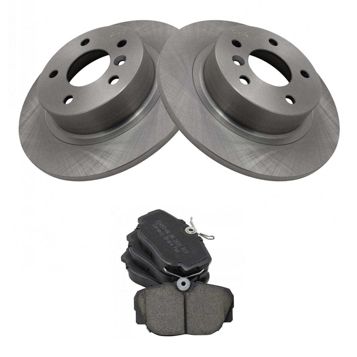Trq Rear Brake Pad & Rotor Kit Brake Pads Brake Rotor Ceramic Compatible With 1999-2004 Land Rover Discovery 1995-2002 Range Rov