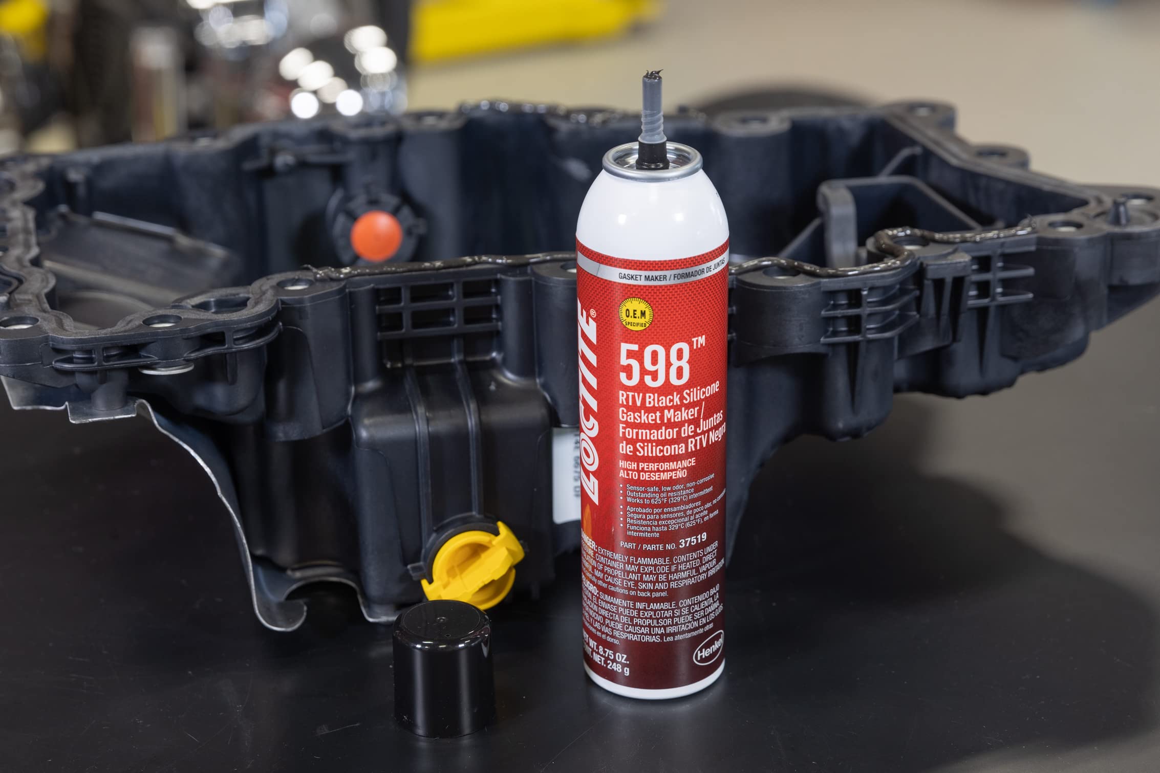 Loctite Si 598 Rtv Black Silicone For Automotive: Sensor-Safe, High-Temperature, Low-Odor, Non-Corrosive, Fast Cure | Black, 8.7