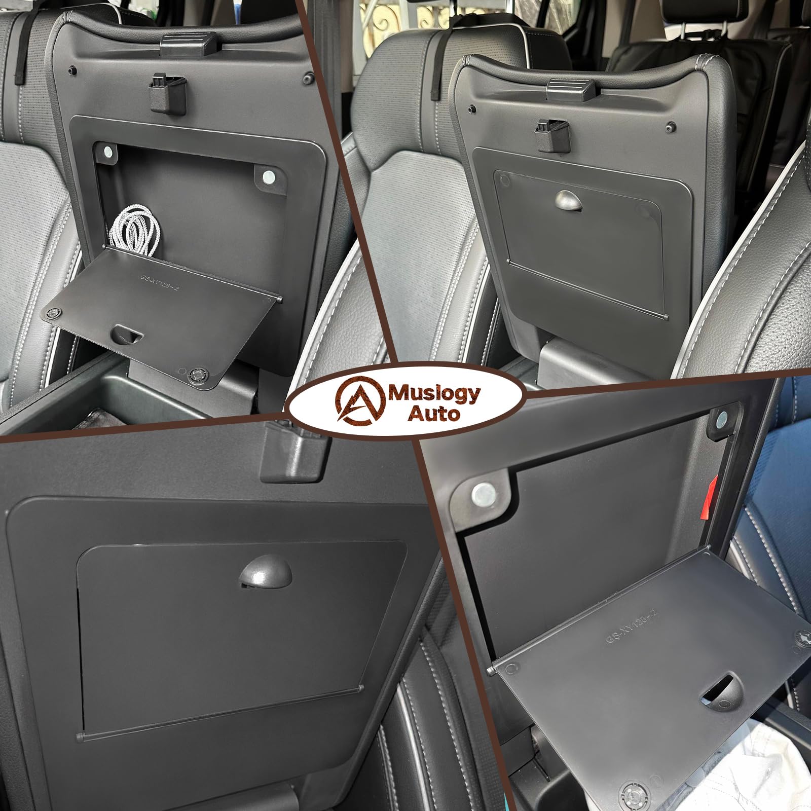 Muslogy Center Console Hidden Storage Box Compatible With Honda Pilot 2023 2024 2025, 2024 Ridgeline/Passport Magnet Armrest Sec