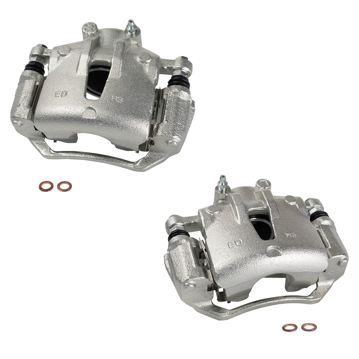 Trq Front Brake Caliper Set Compatible With 2009-2012 Hyundai Elantra 2010-2013 Kia Forte Forte Koup