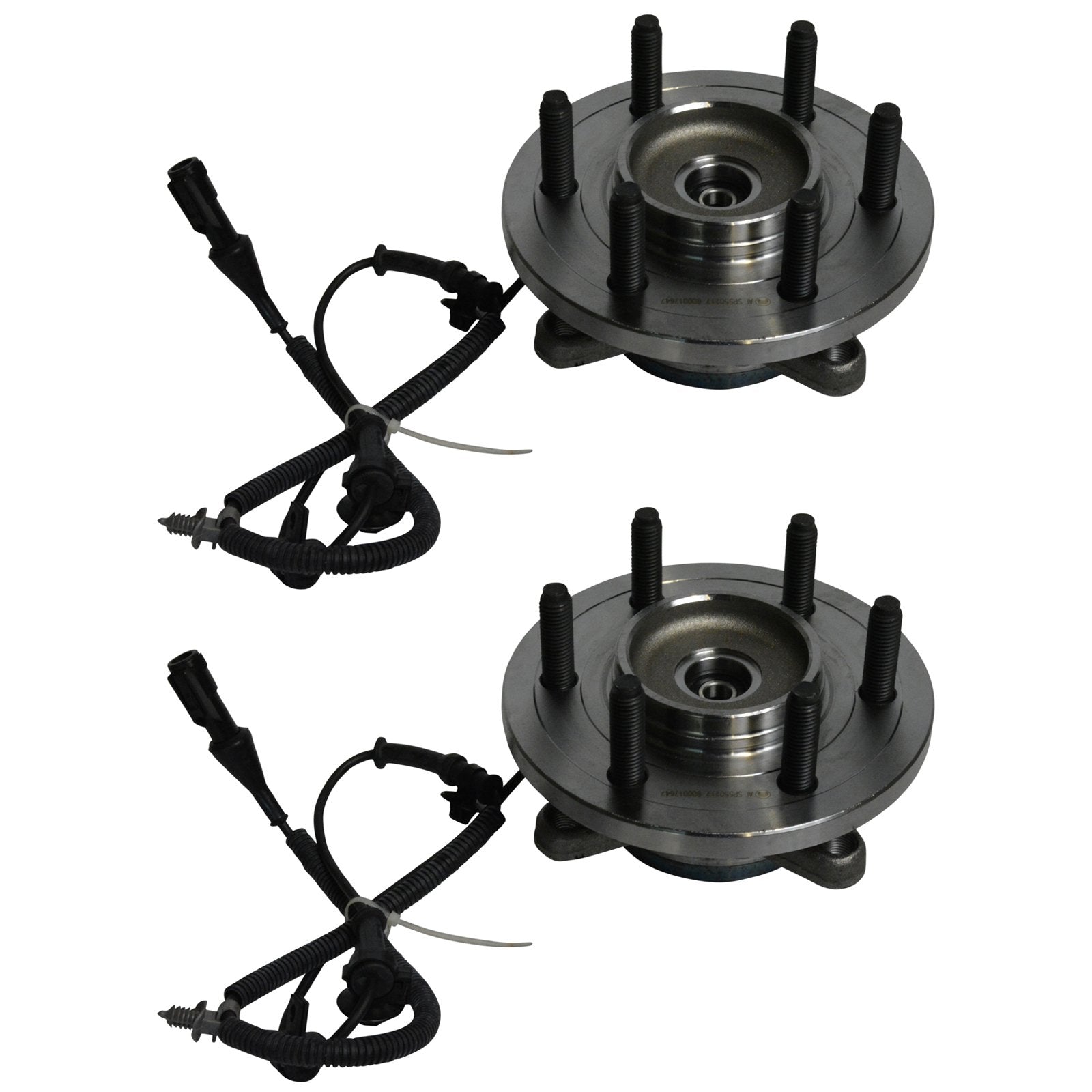 Trq Front Wheel Hub Bearings Assembly Set Compatible With 2009-2010 Ford F-150