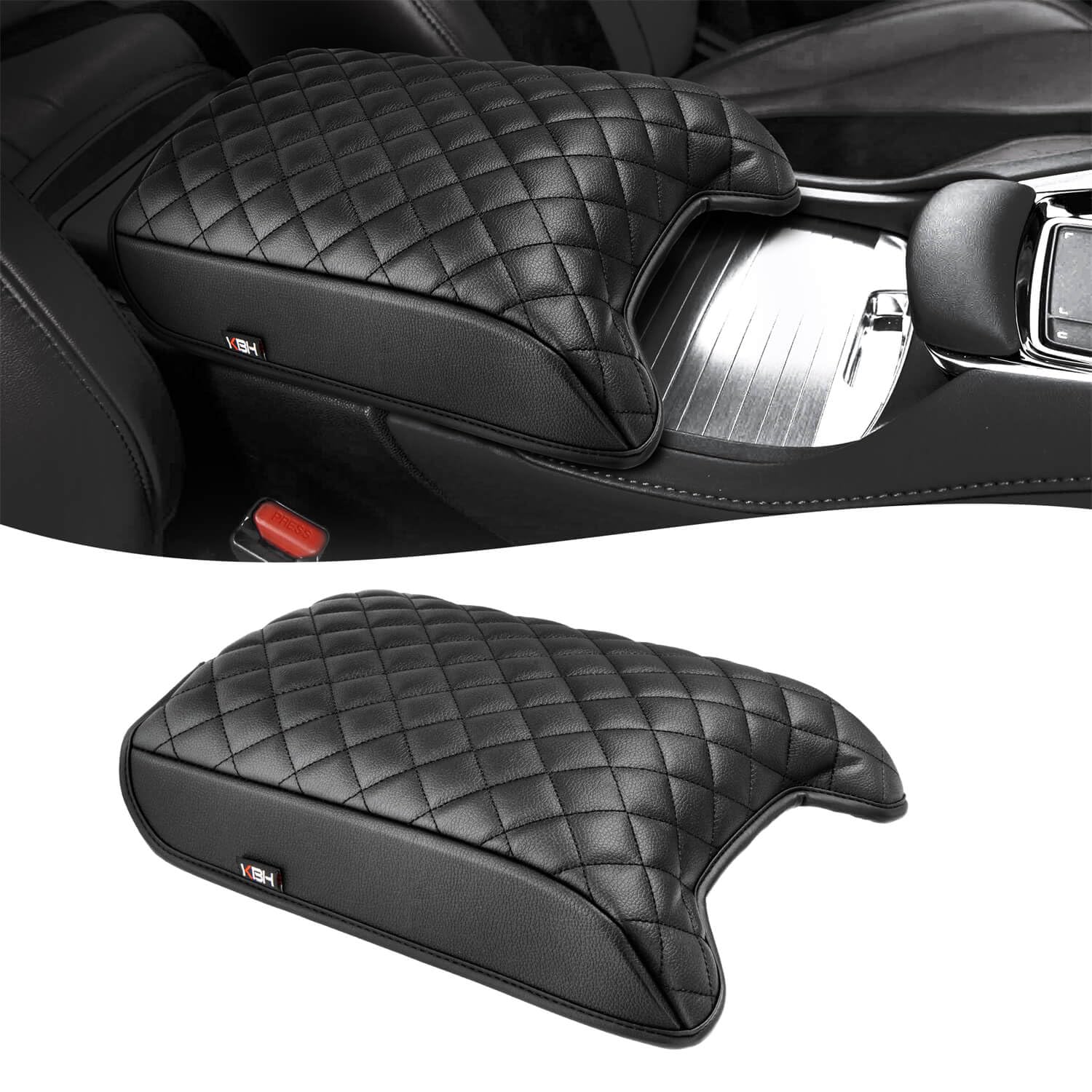 Center Console Armrest Cover for Acura RDX 2019 2020 2021 2022 2023 2024, Middle Console Lid Protector Cushion Pad, Vinyl Leathe