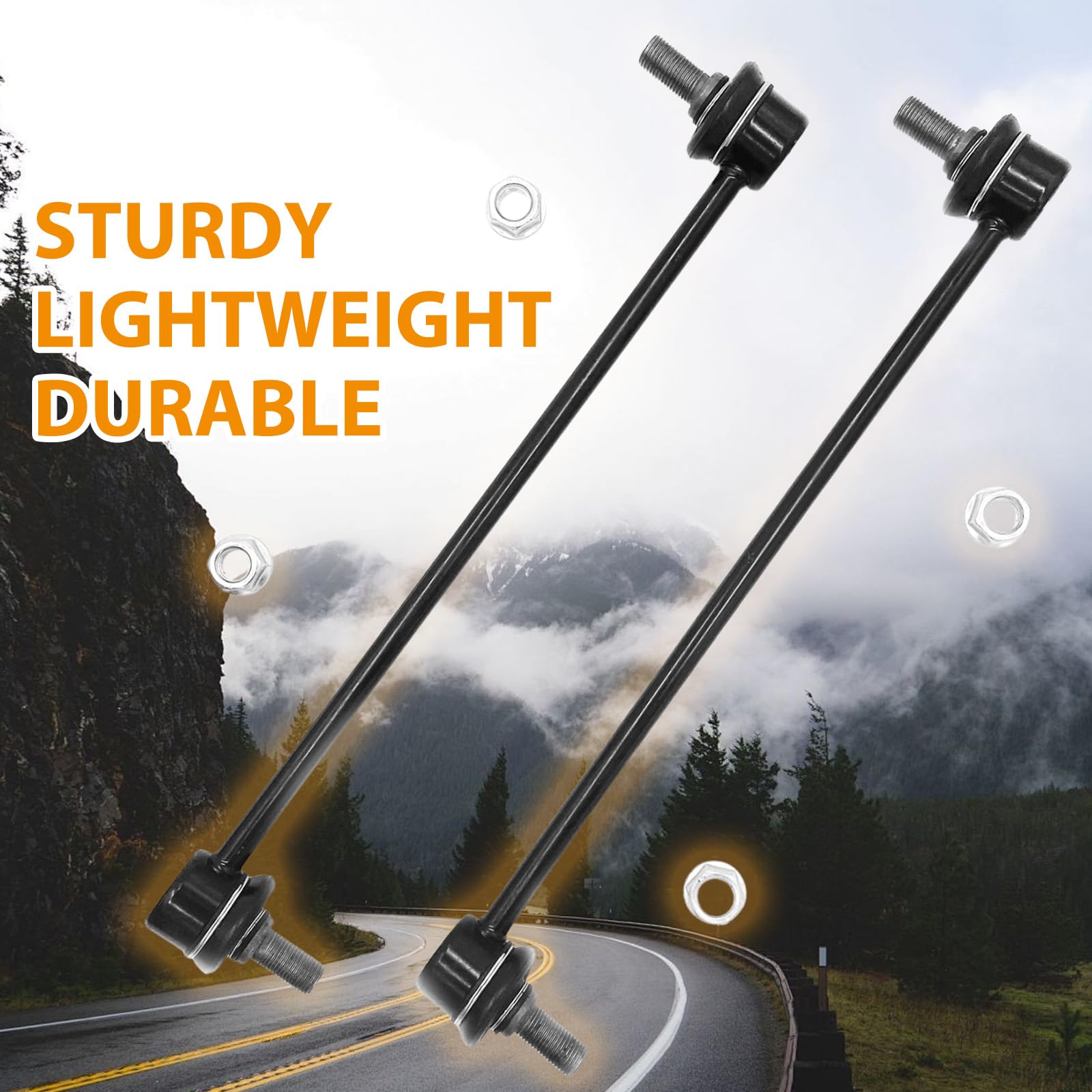 Xcpmc Front Sway Stabilizer Bar End Link Kit 2 Pcs Left & Right|Replacement For Honda Odyssey|Replace Oe#: K750304 Black