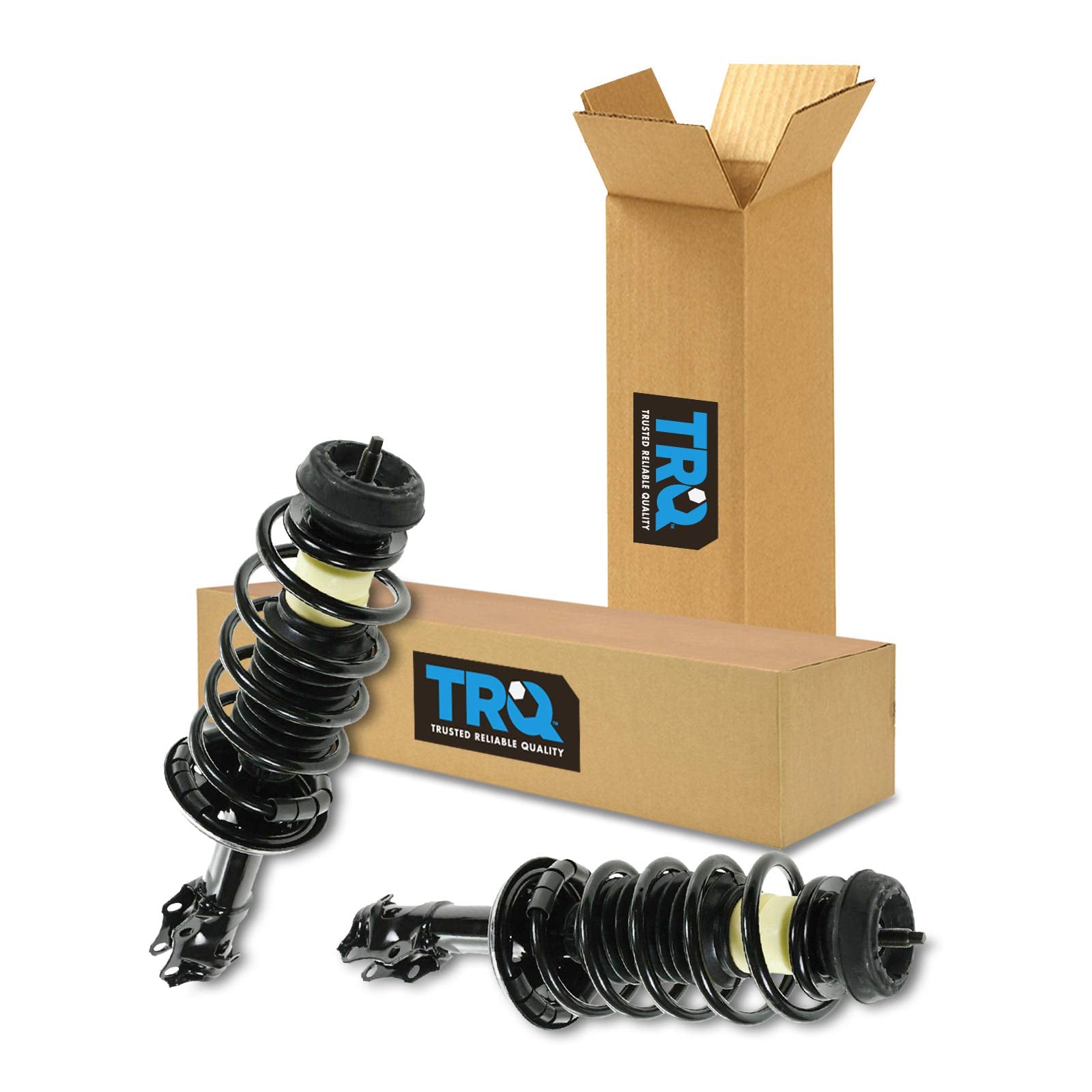 Trq Front Strut & Coil Spring Assembly Set Driver & Passenger Sides Compatible With 96-98 Volkswagen Golf Jetta