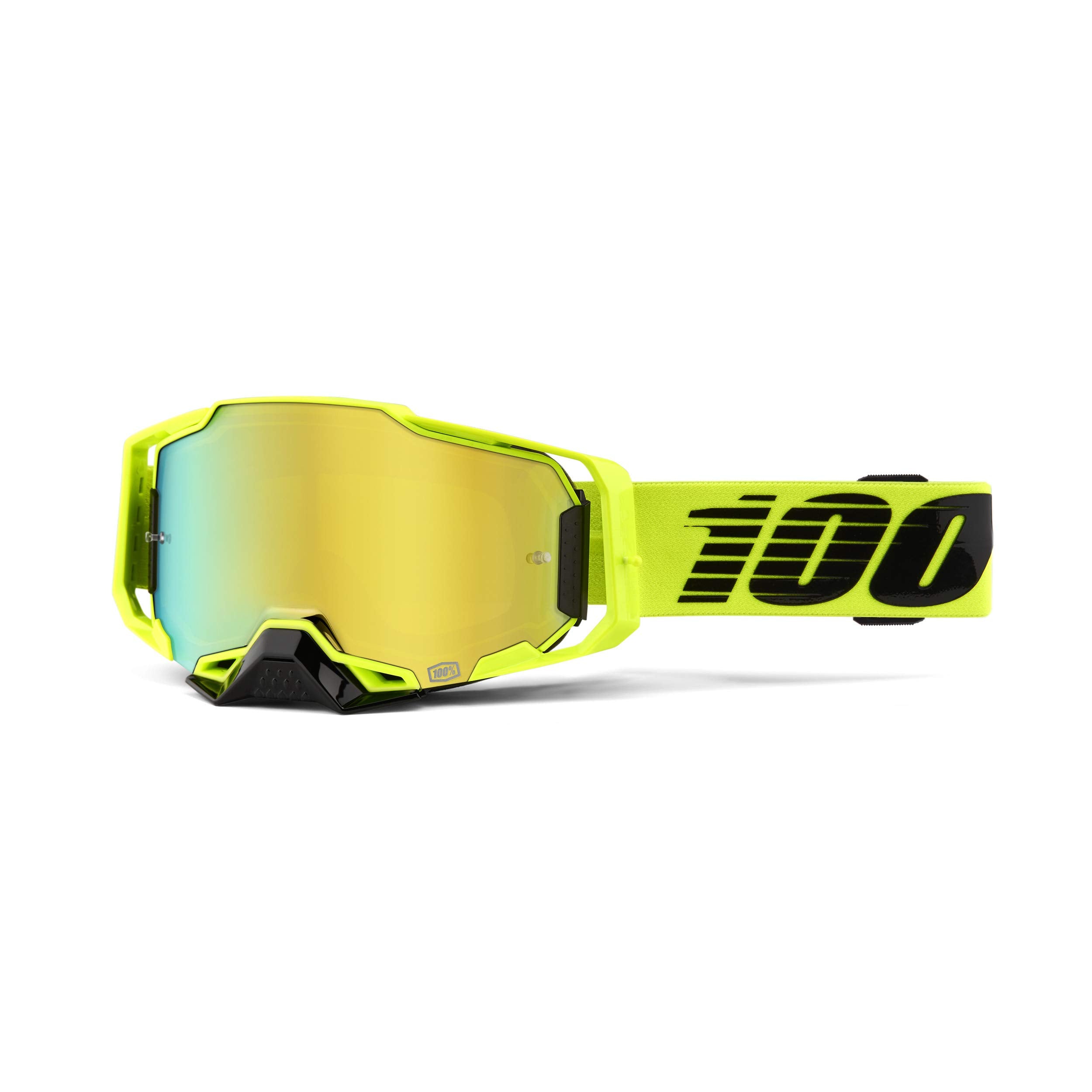 100% Armega Goggles - Eyewear For Dirt Bikes, Motocross, Motorcycle, & Bike Sports - Durable Mountain Biking Goggles - Nuclear C