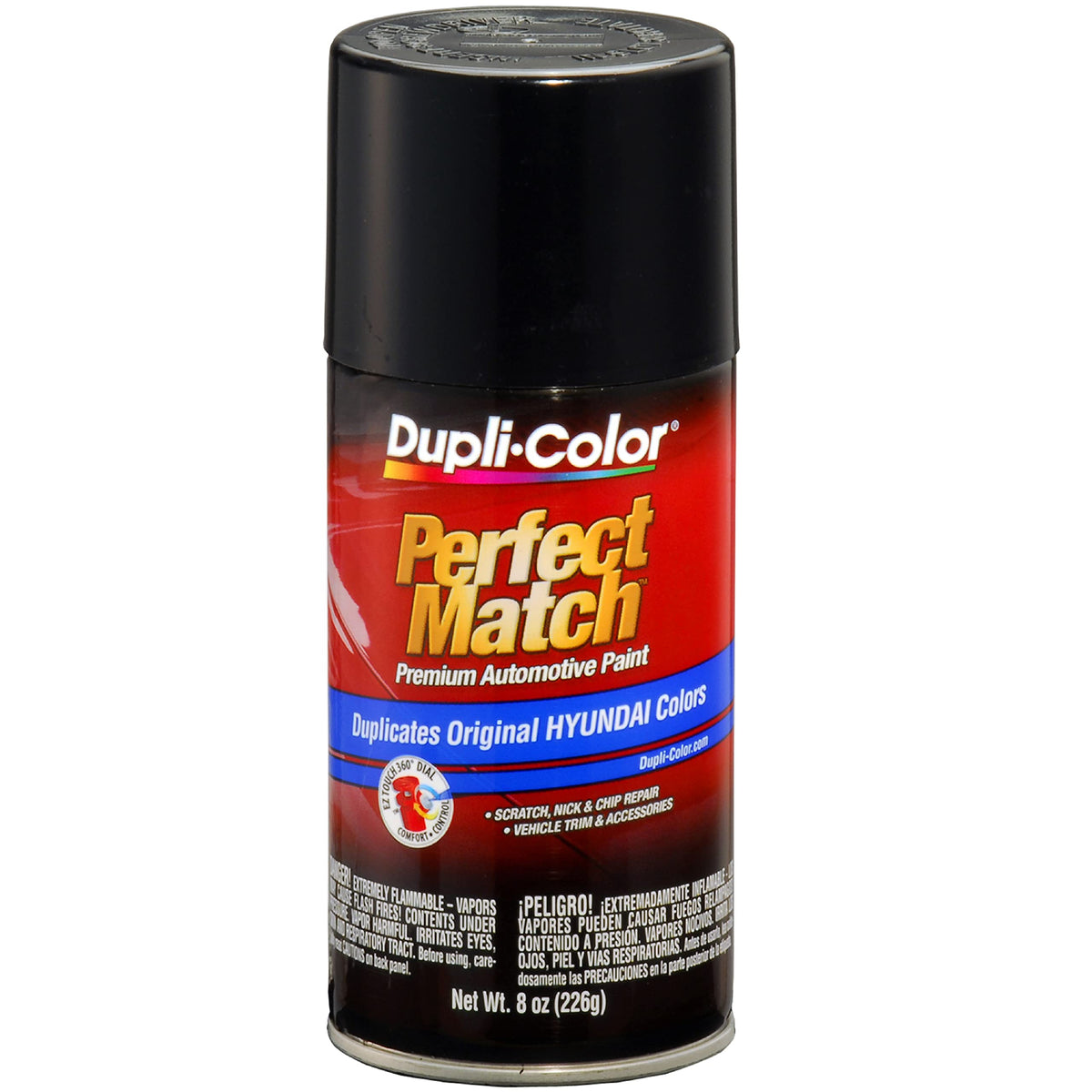 Dupli-Color Ebhy18037 Perfect Match Automotive Spray Paint - Hyundai Ebony Black, Eb - 8 Oz. Aerosol Can, Case Of 6